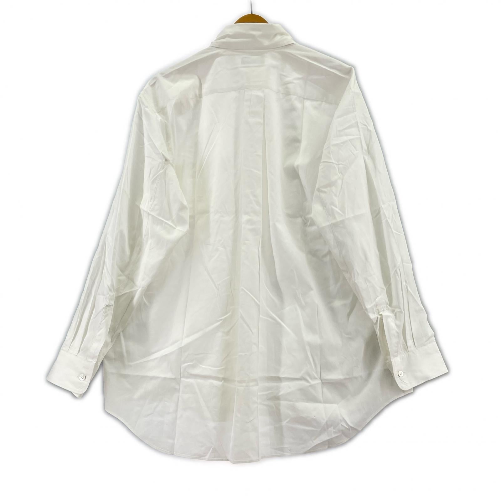 長袖シャツ COMME des GARCONS HOMME PLUS 80s 襟デザイン ドレスシャツ ホワイト ホワイト