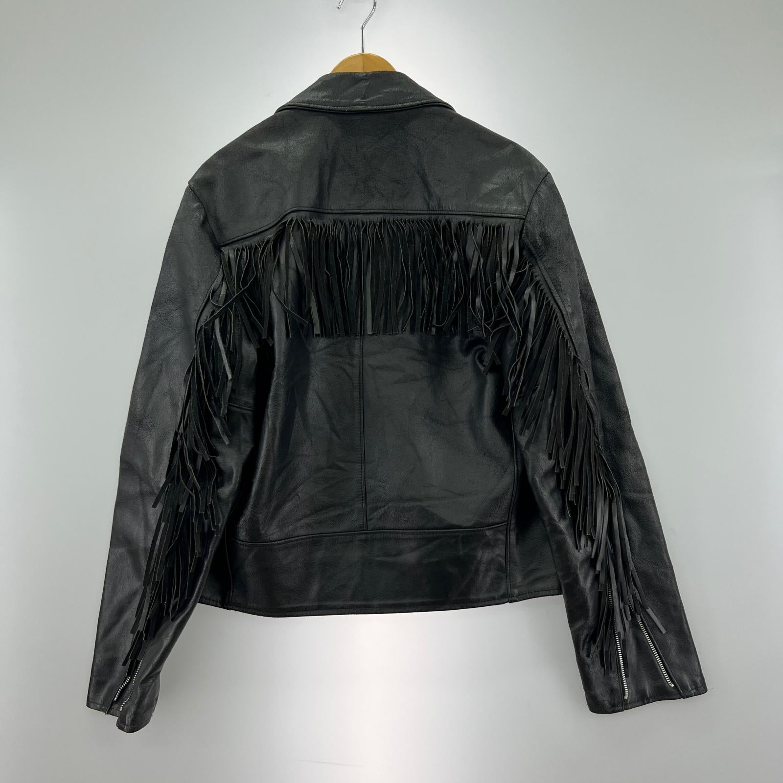 ライダースジャケット 70s Sears Fringe Double Riders Jacket ブラック