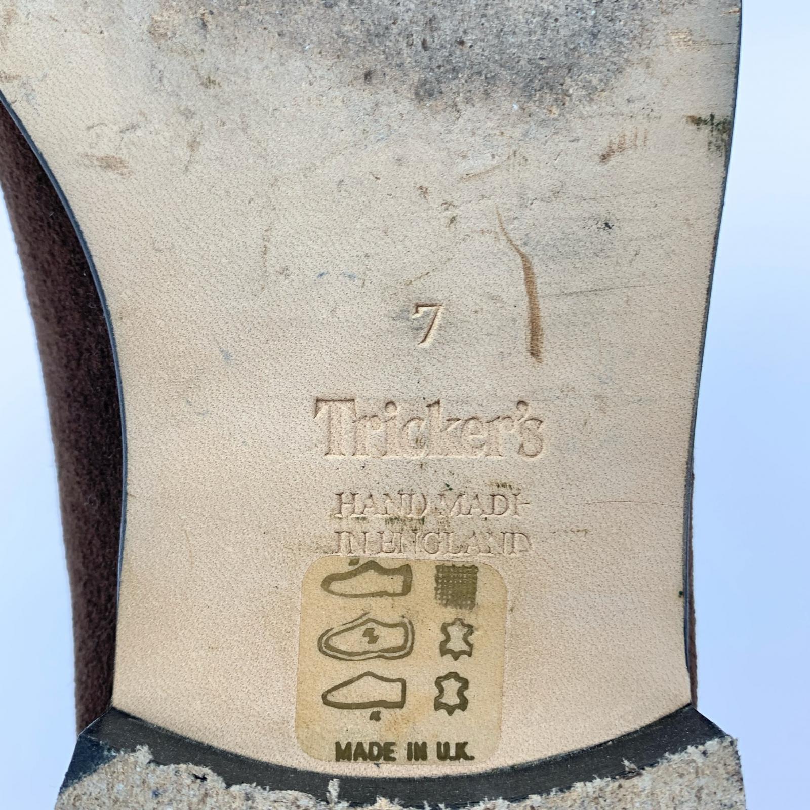 シューズ Tricker's Churchill Brown Velvet ローファー ブラウン