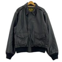 レザージャケット LUXURY LANE AIR FORCE A-2 黒 レザー (L) L ブラック