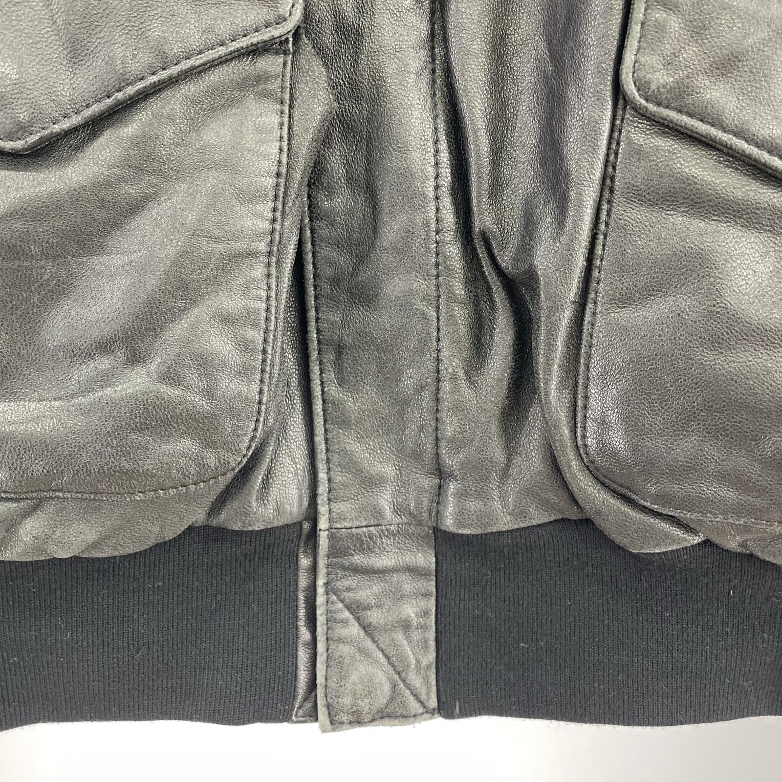 レザージャケット LUXURY LANE AIR FORCE A-2 黒 レザー (L) L ブラック