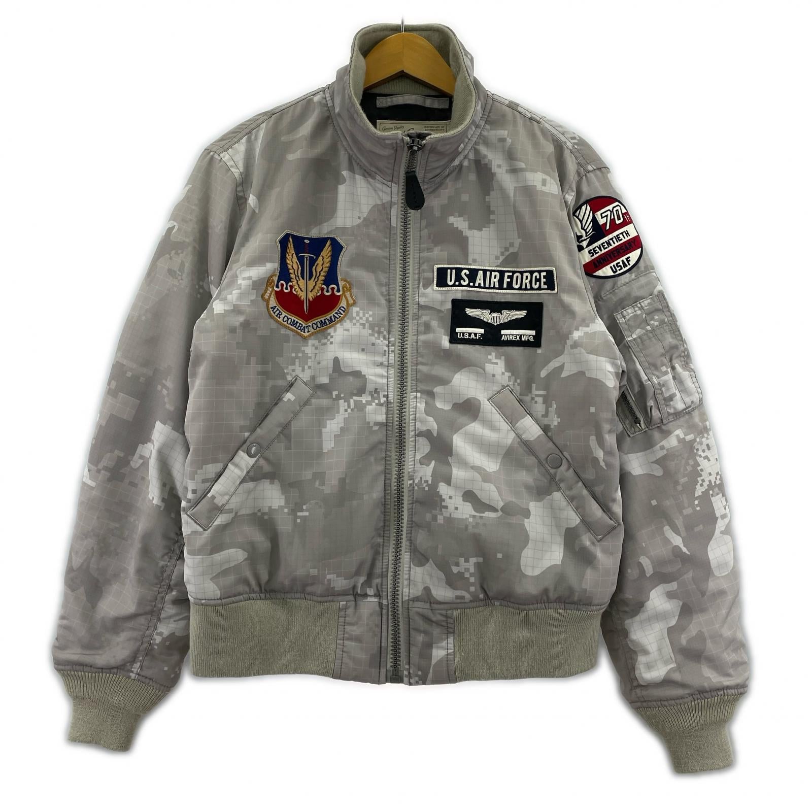 ダウンジャケット USAF MA-1 グレー M 70TH M グレー