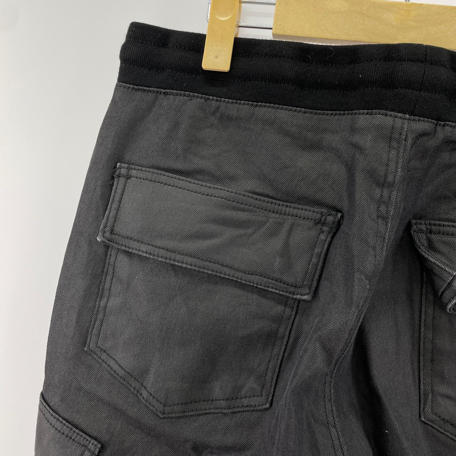 パンツ CARGO DRAWCORD PANTS WAXED 黒 M M ブラック