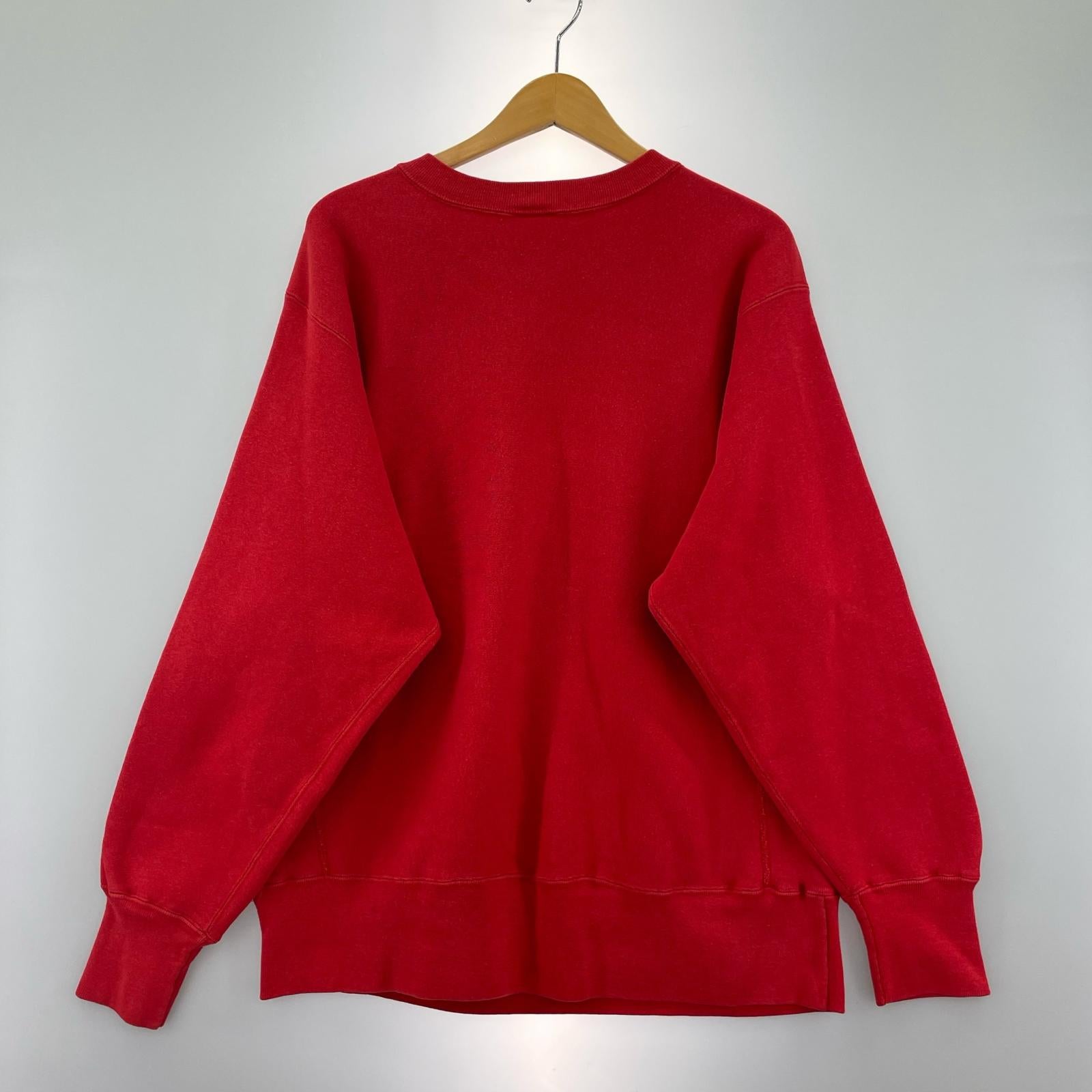 スウェット 80s プリントトリコ RW 3段 カレッジ 赤 L L レッド