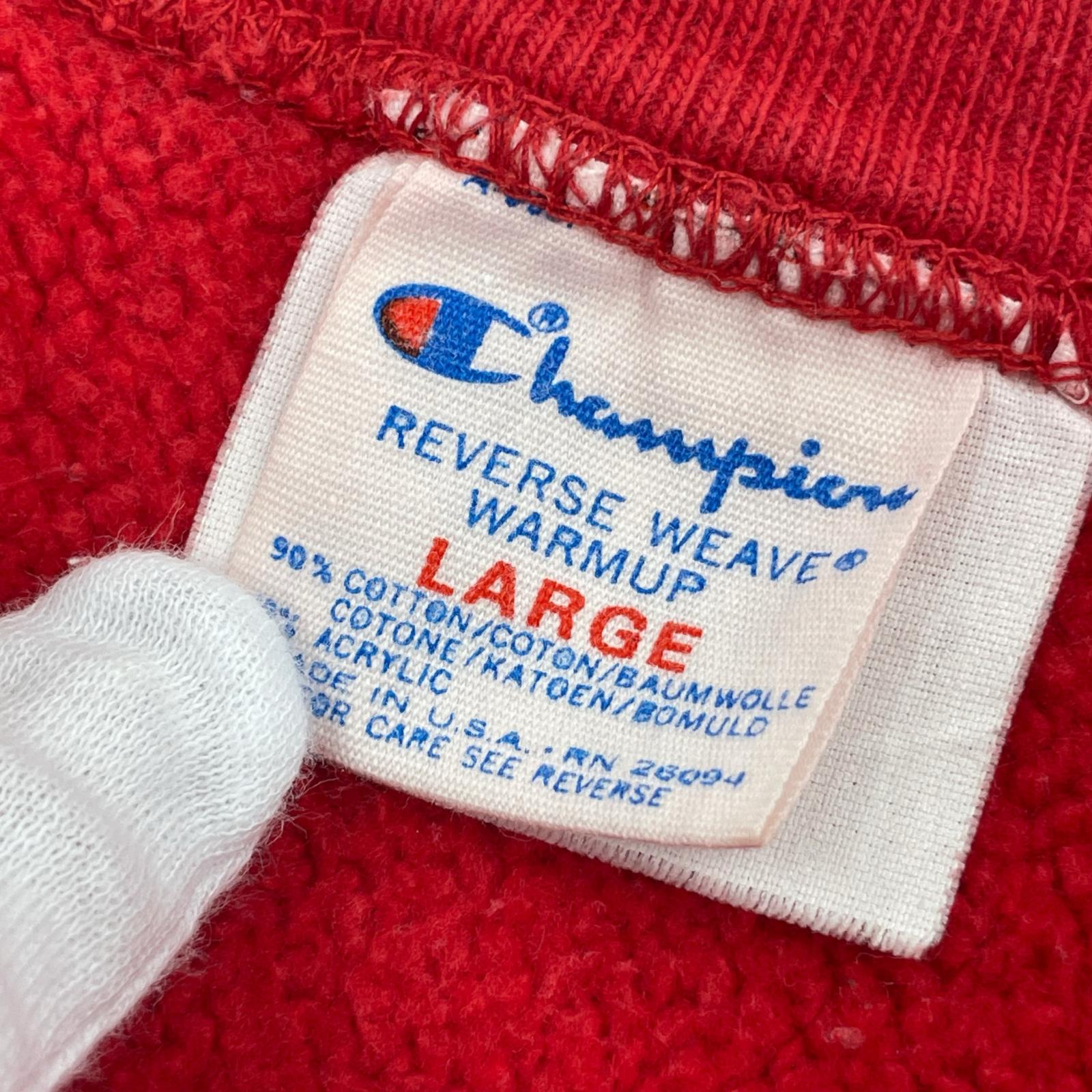 スウェット 80s プリントトリコ RW 3段 カレッジ 赤 L L レッド