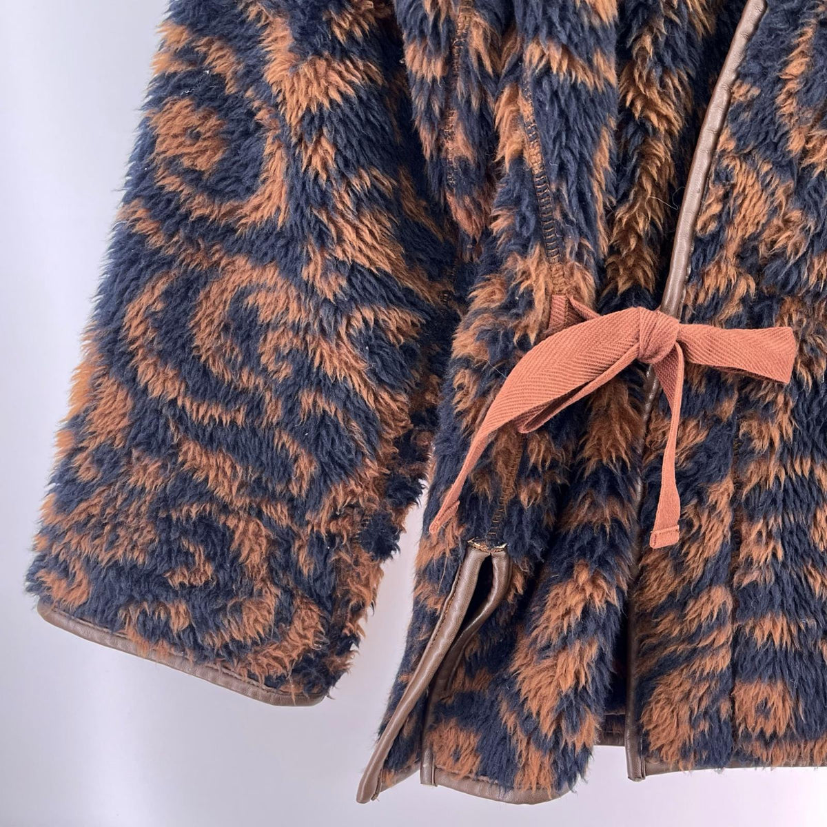 ジャケット jacquard boa hanten M ブラウン