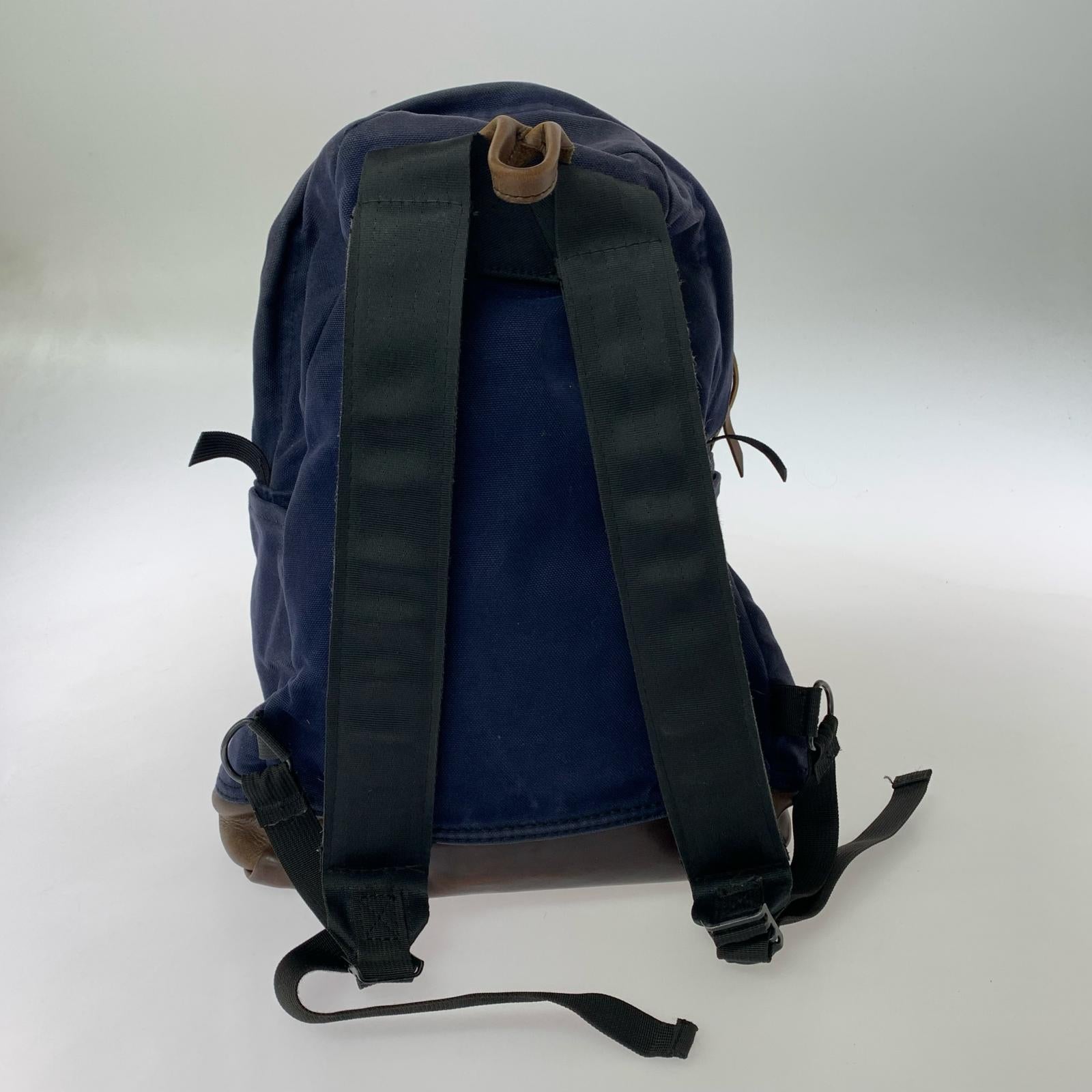 リュック・デイパック ALTADENA WORKS キャンバス×レザー バックパック ネイビー×ブラック