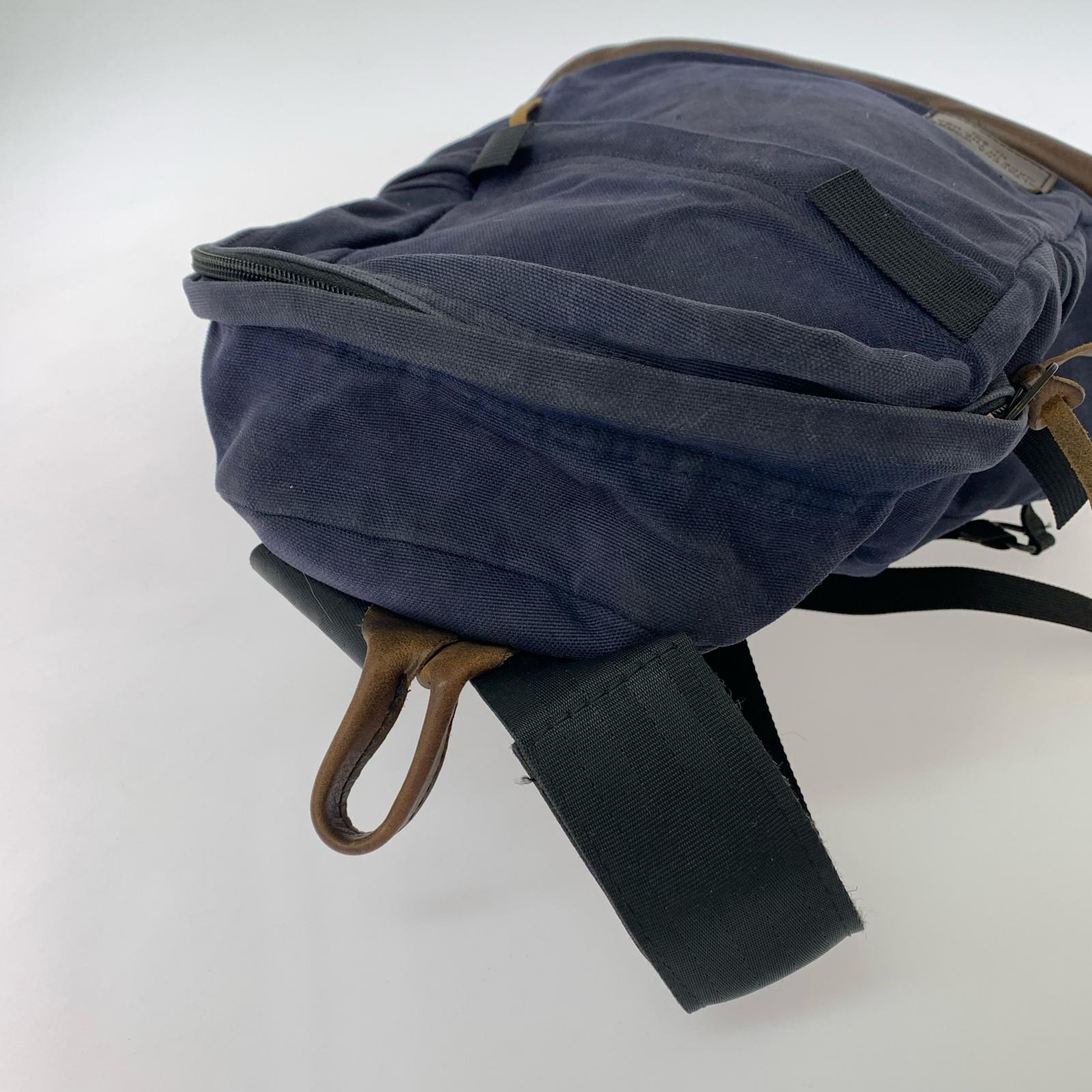 リュック・デイパック ALTADENA WORKS キャンバス×レザー バックパック ネイビー×ブラック