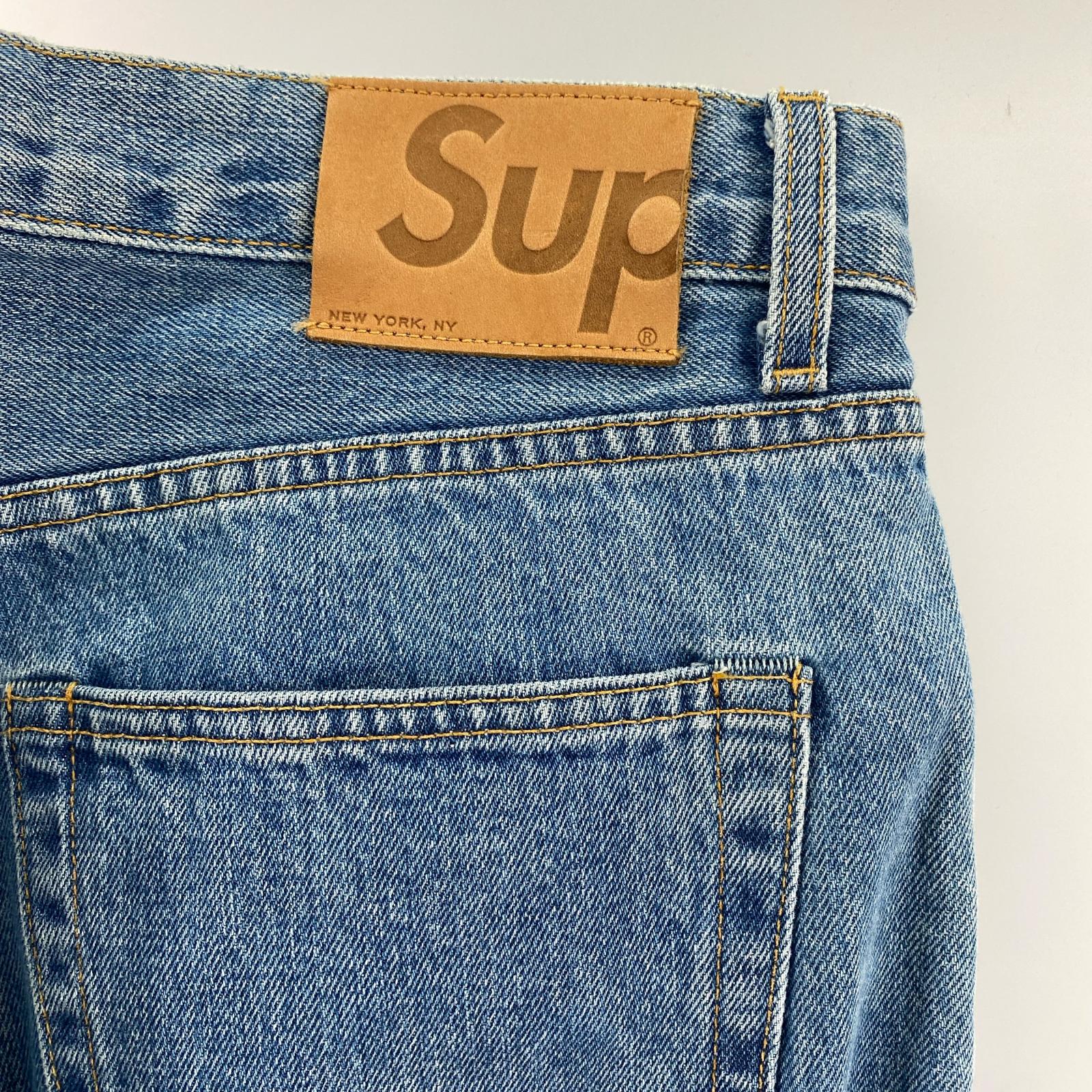 デニムパンツ STONE WASHED SLIM JEANS 32