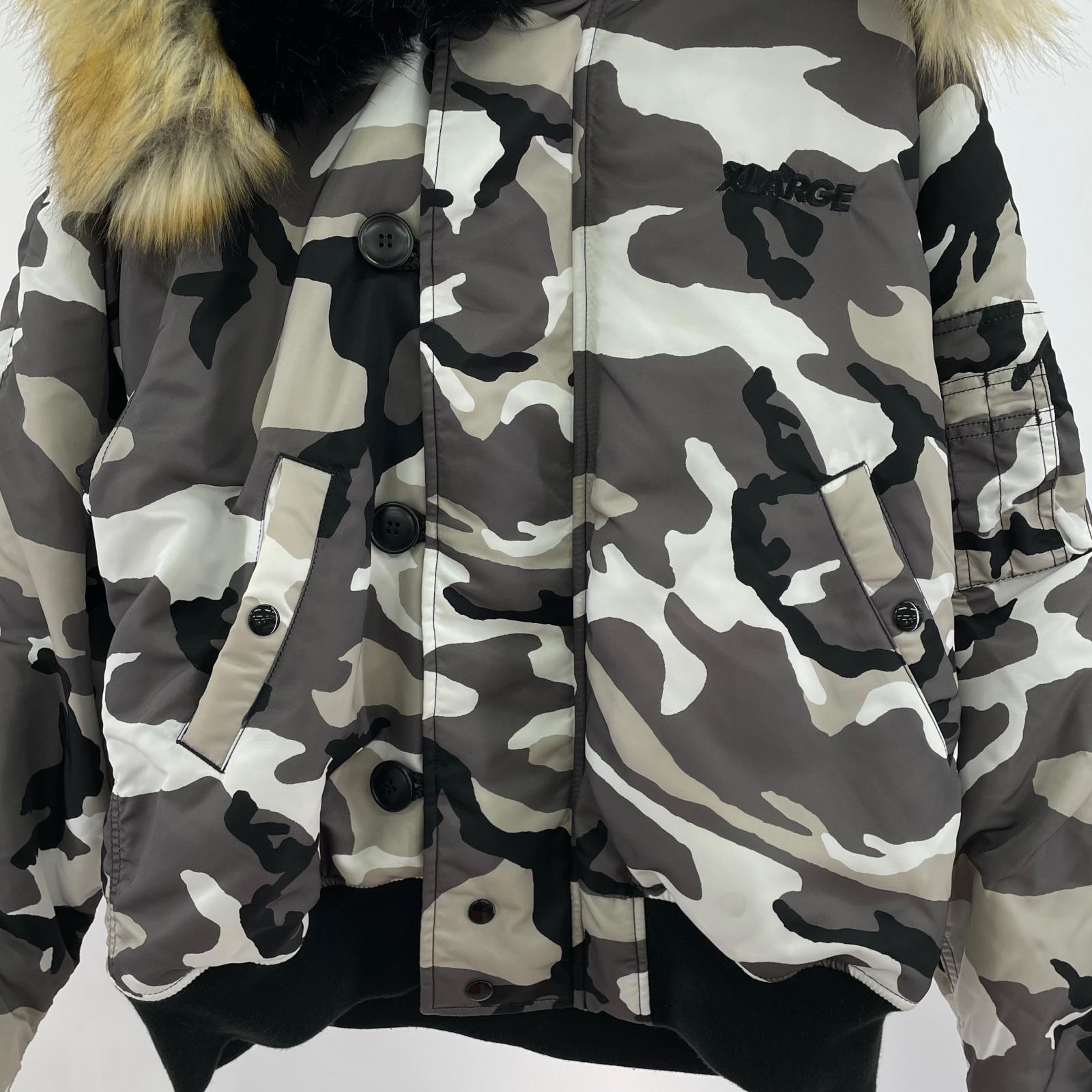 ダウンジャケット ｘXLARGEコラボ 迷彩柄 N-2B（L） L