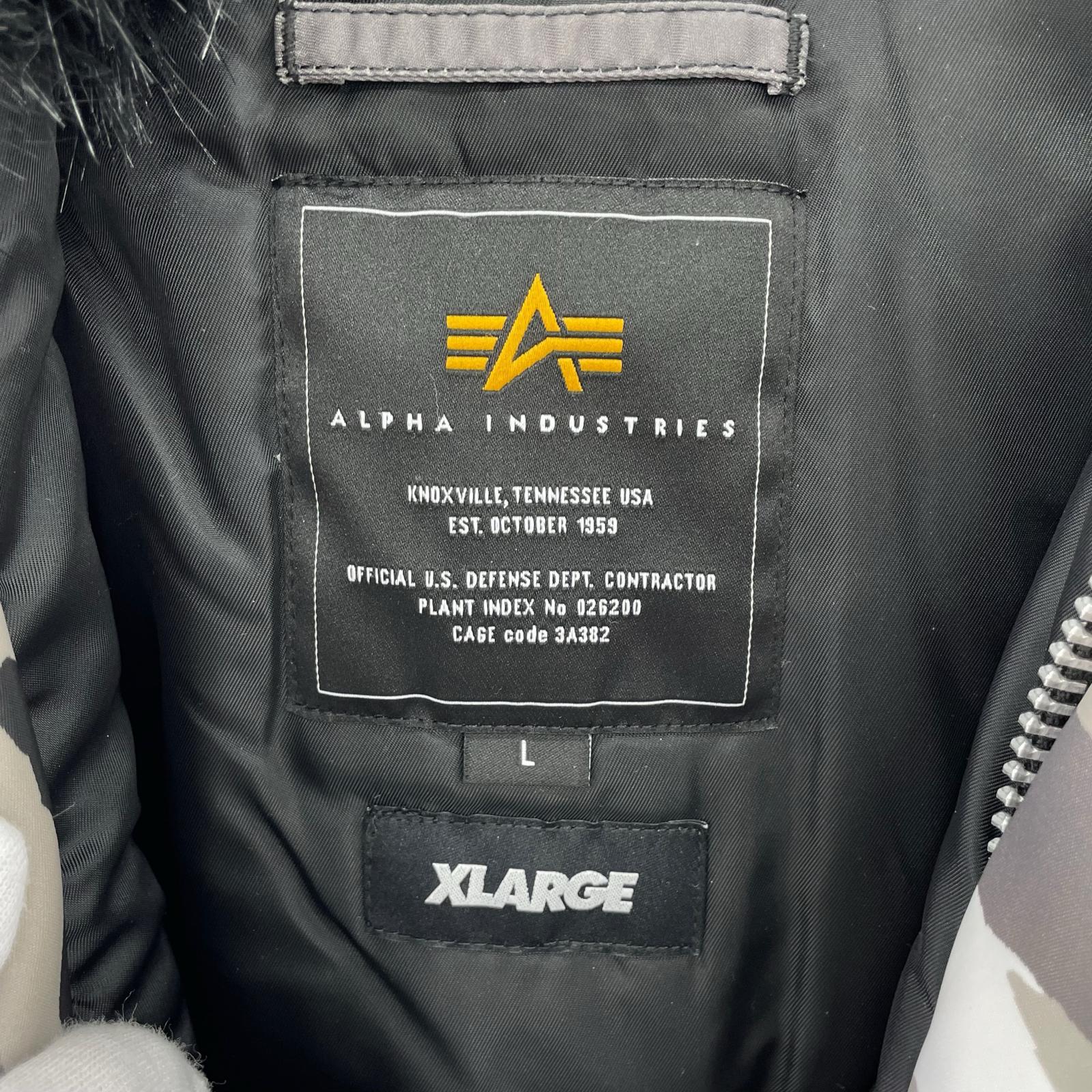 ダウンジャケット ｘXLARGEコラボ 迷彩柄 N-2B（L） L