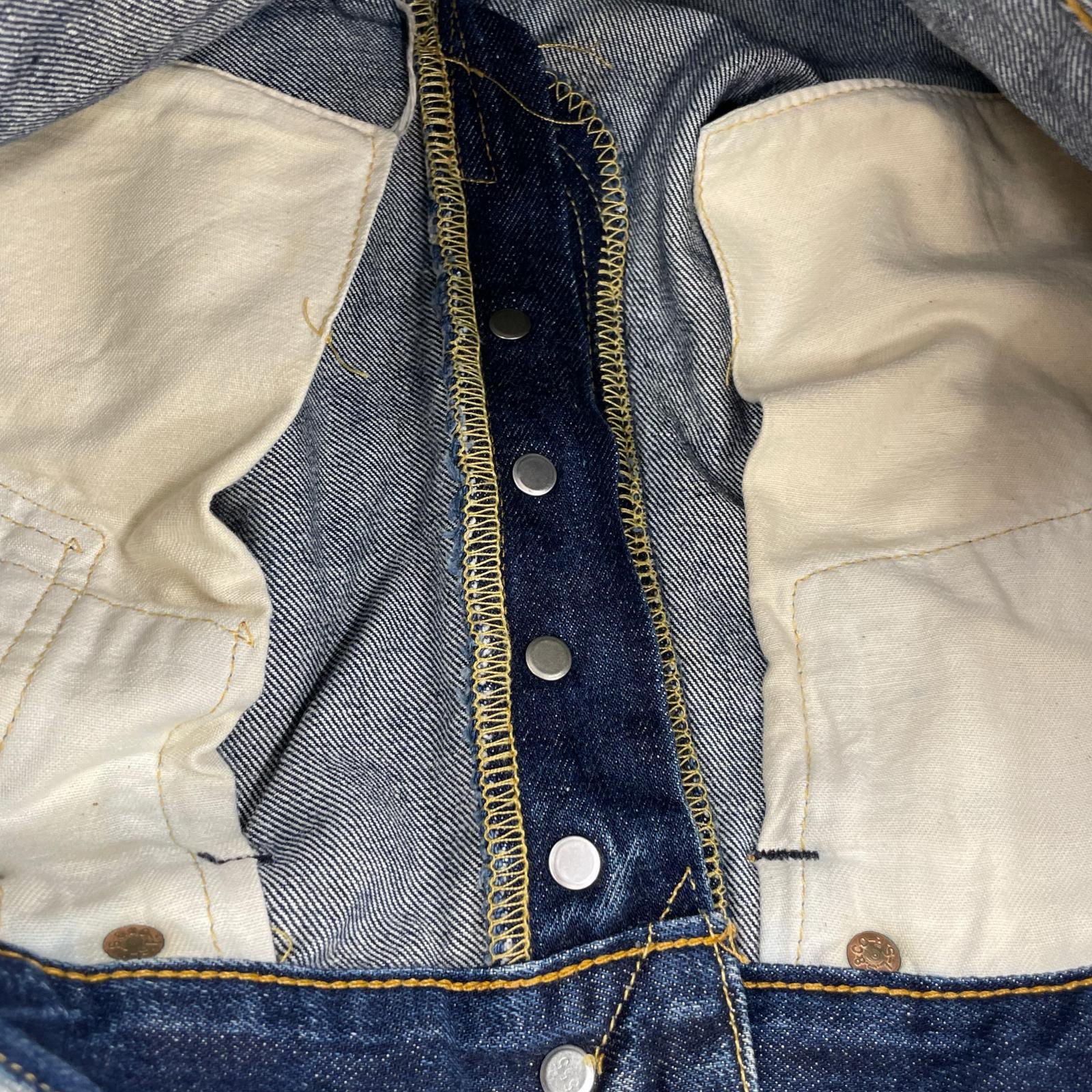 デニムパンツ 90s 501XX バレンシア工場製 ボタン裏555 BIGE 実寸W30 32 ブルー