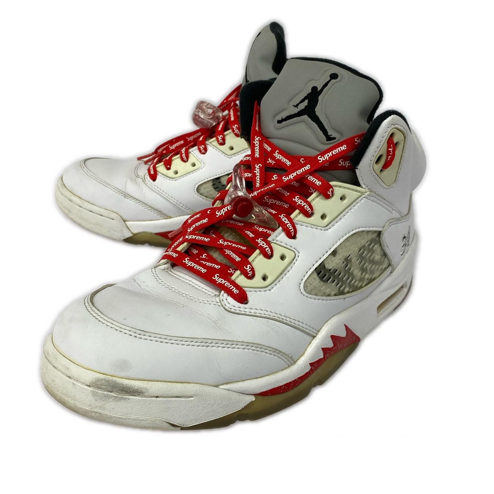 スニーカー ×supreme AIR JORDAN 5 RETRO 28cm (US10 UK9 1/2 EU46) ホワイト