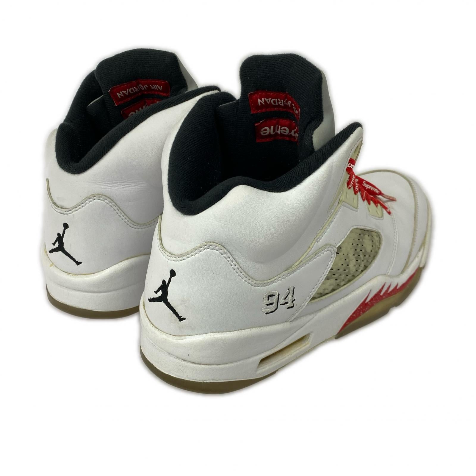 スニーカー ×supreme AIR JORDAN 5 RETRO 28cm (US10 UK9 1/2 EU46) ホワイト