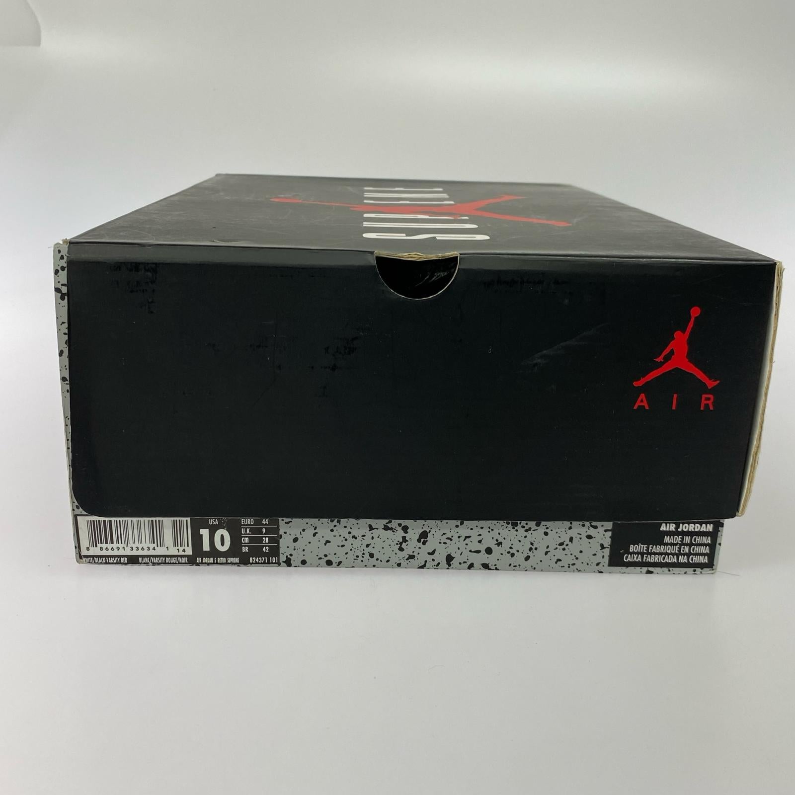 スニーカー ×supreme AIR JORDAN 5 RETRO 28cm (US10 UK9 1/2 EU46) ホワイト