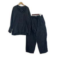 長袖シャツ ISSEY MIYAKE 80s 筆タグ プルオーバーシャツ セットアップ ブラック ブラック