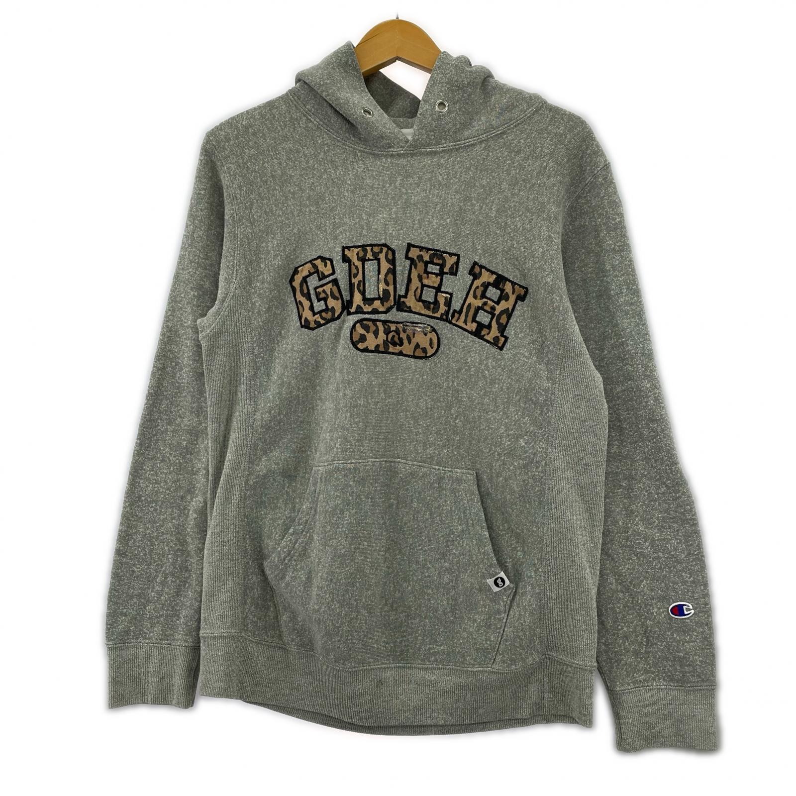 パーカー ×Champion×MACKDADDY RW レオパード GRY (M) M グレー