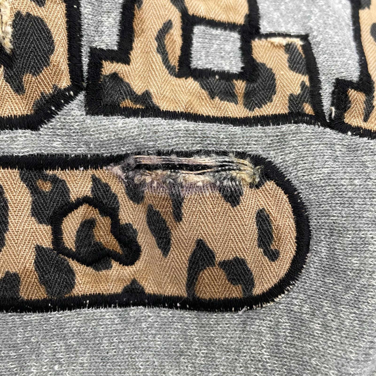 パーカー ×Champion×MACKDADDY RW レオパード GRY (M) M グレー