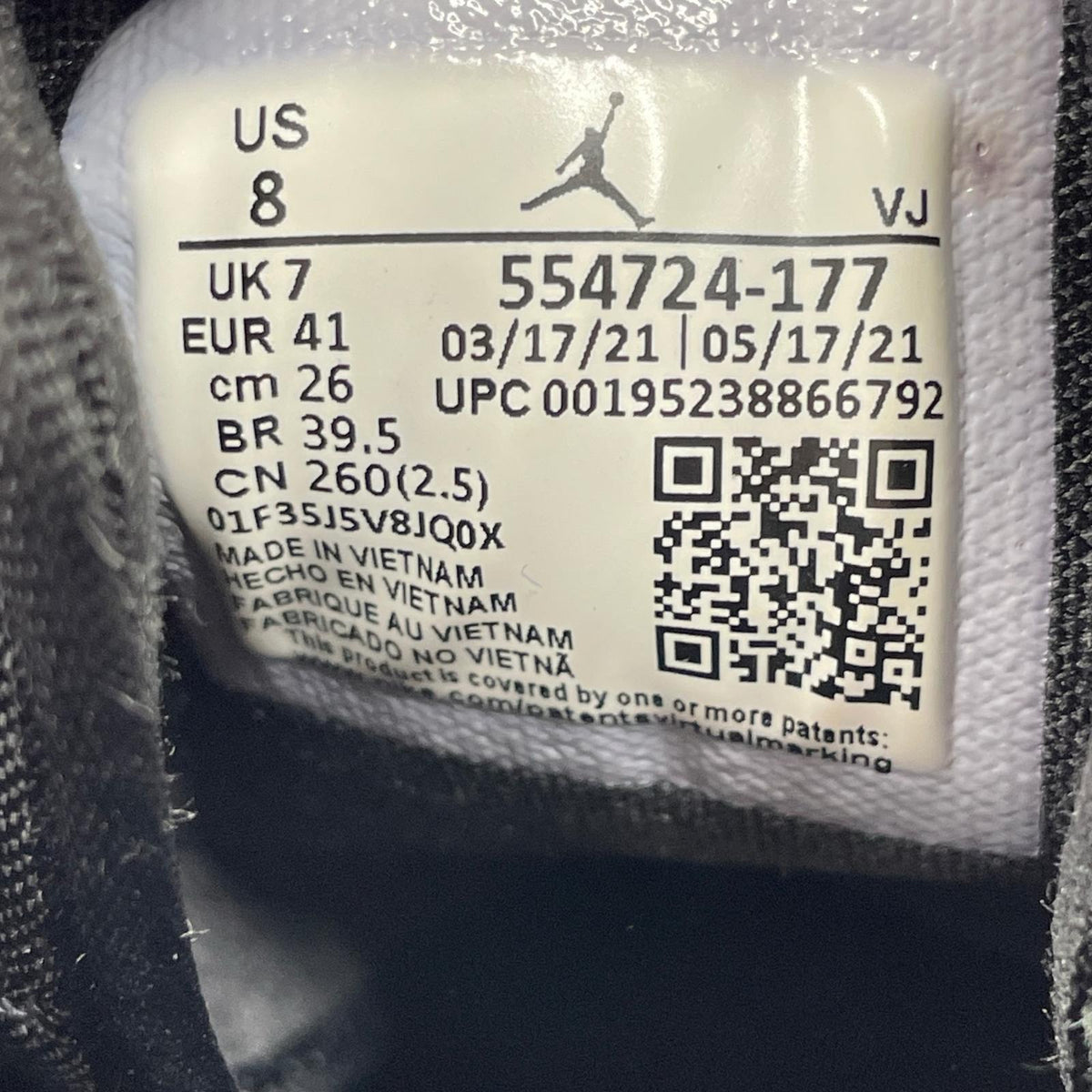スニーカー AIR JORDAN 1 MID 26.0 554724-177 26cm (US8 UK7 1/2 EU42)
