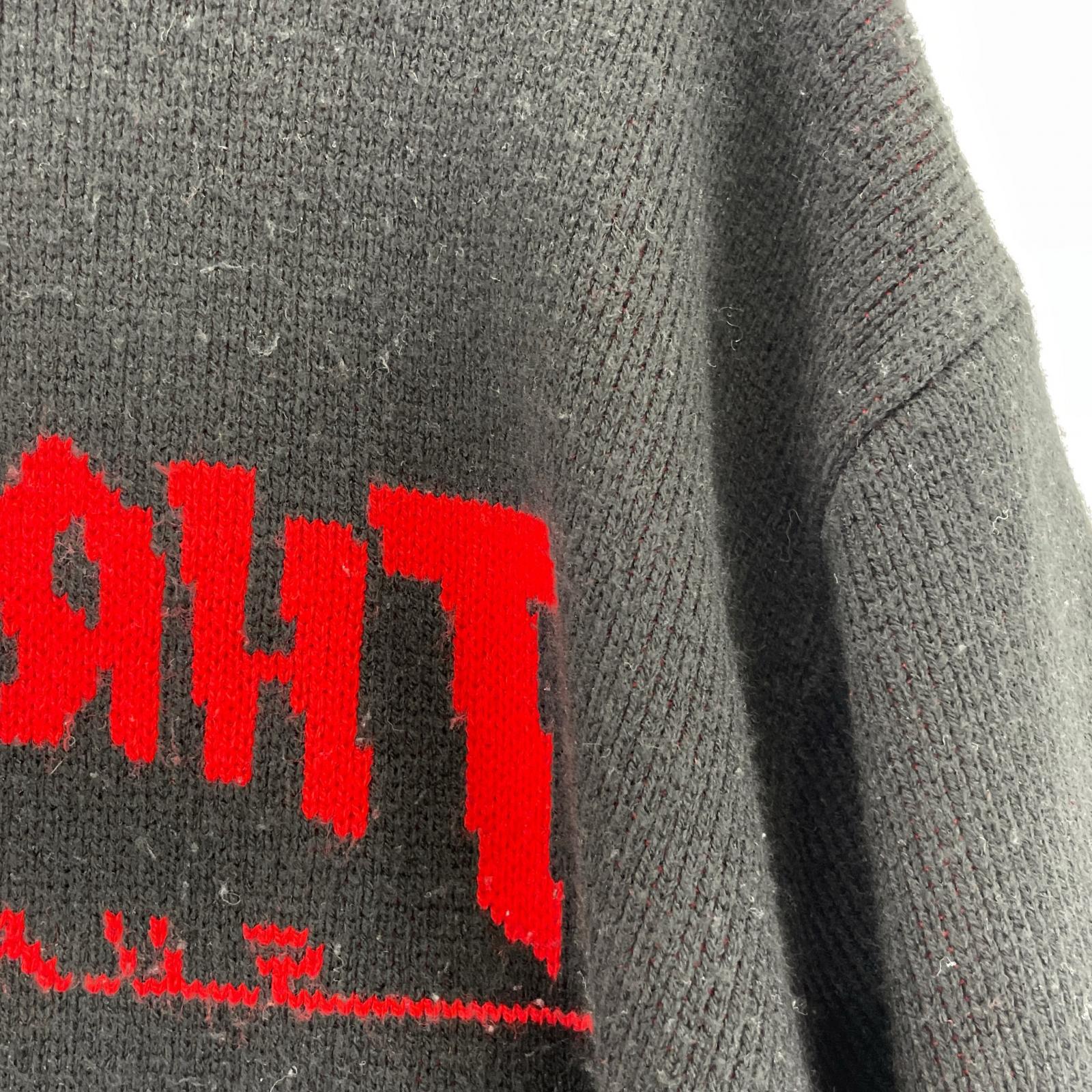 ニット thrasher sweater 黒 (M) M ブラック