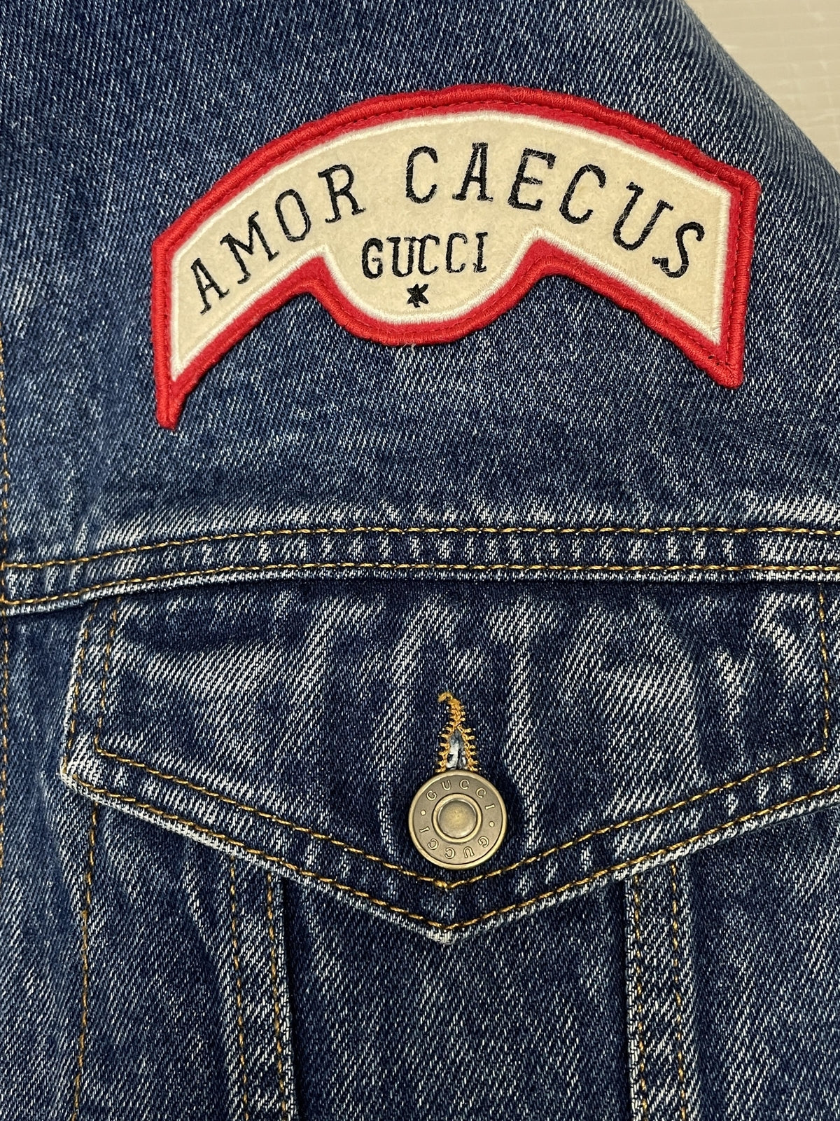 GUCCI 19SS Oversize Denim Jacket Patches