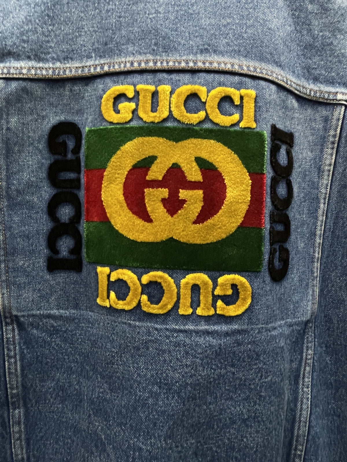 GUCCI 19SS Oversize Denim Jacket Patches