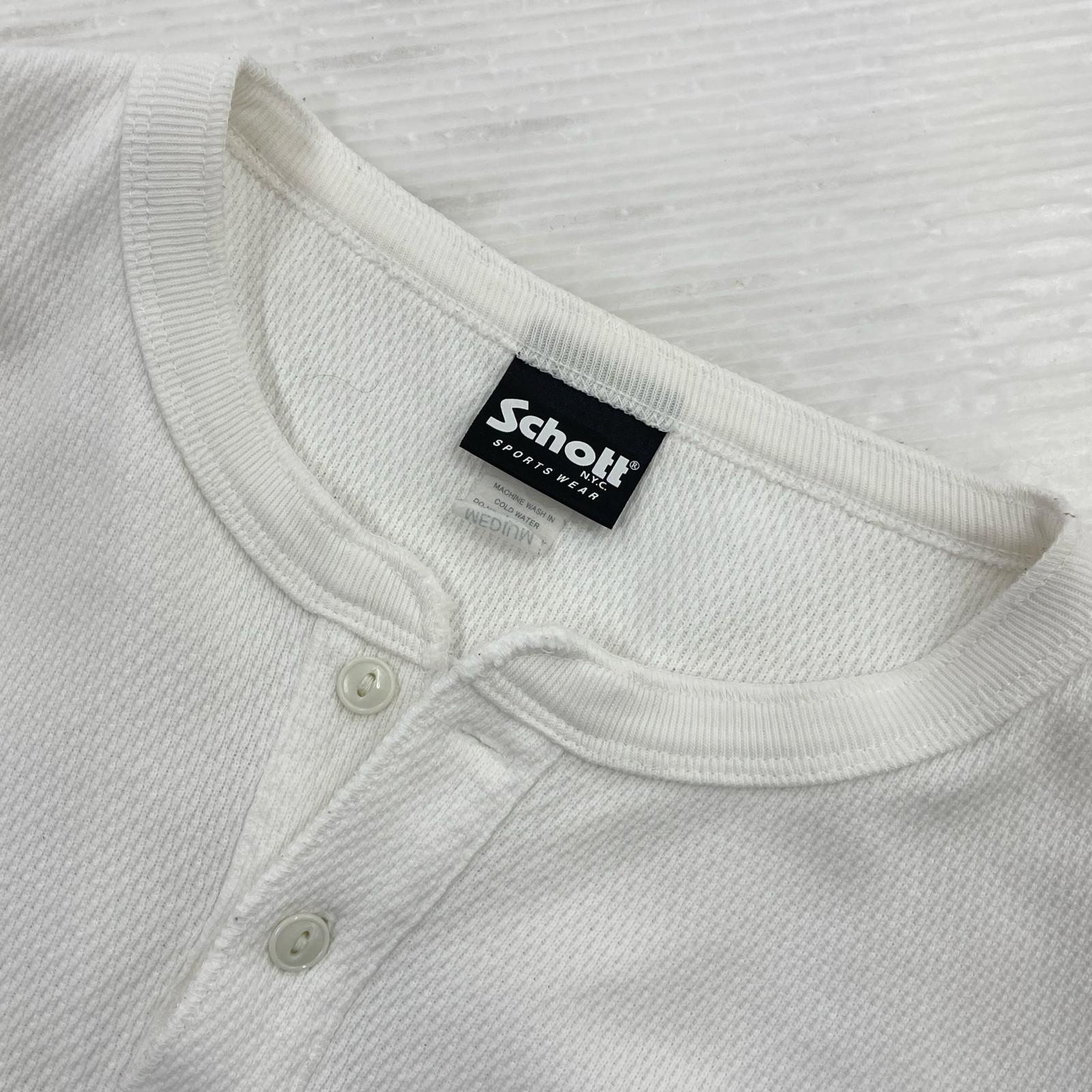 長袖Ｔシャツ ヘンリーネック サーマルL/S M ホワイト