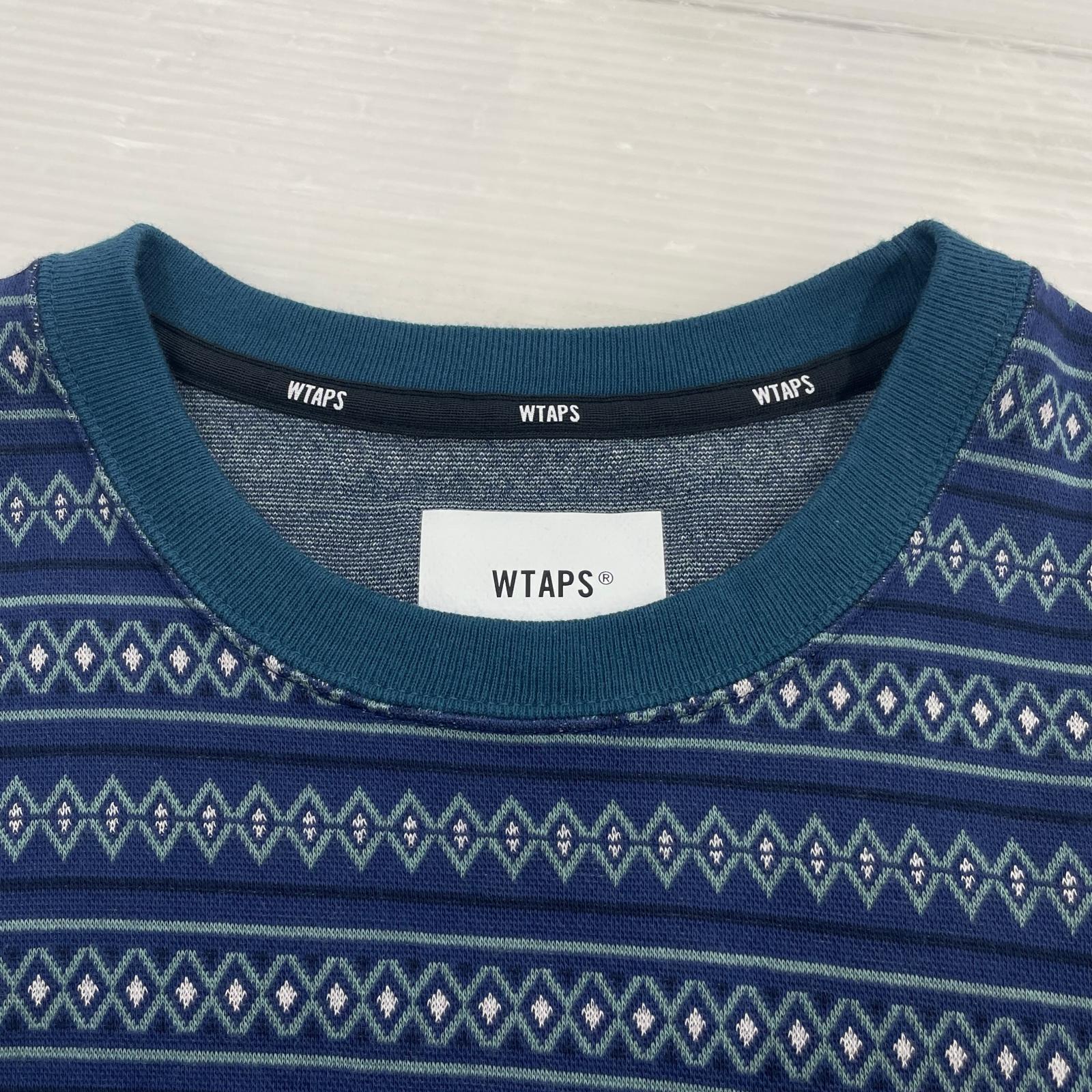半袖Ｔシャツ WTAPS 26SS BDY 02 SS COTTON ボーダーTee 2 ブルー
