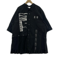 半袖シャツ JUVENILE HALL ROLLCALL 24SS オーバーサイズ デザインシャツ 黒 ブラック