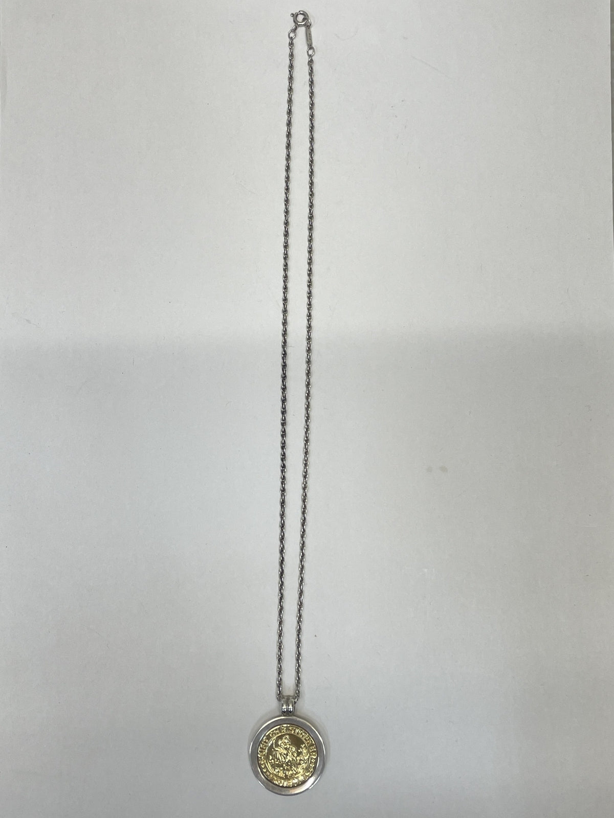 Tiffany＆Co. 925/750 コンビ セントクリストファーネックレス