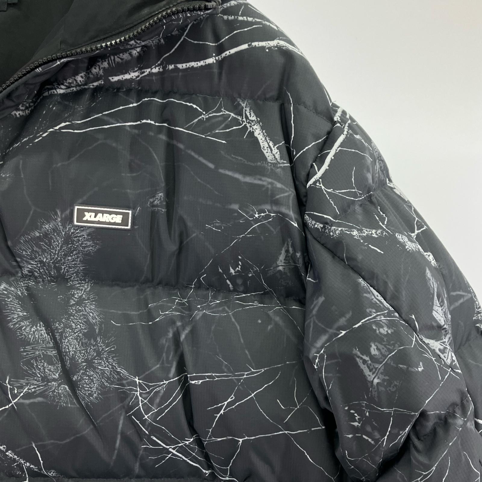 ダウンジャケット RIPSTOP HOODED DOWN JACKET リアルツリー 黒 (L) L ブラック