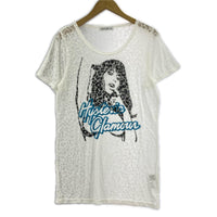 半袖Ｔシャツ 総柄 白 (F) ホワイト