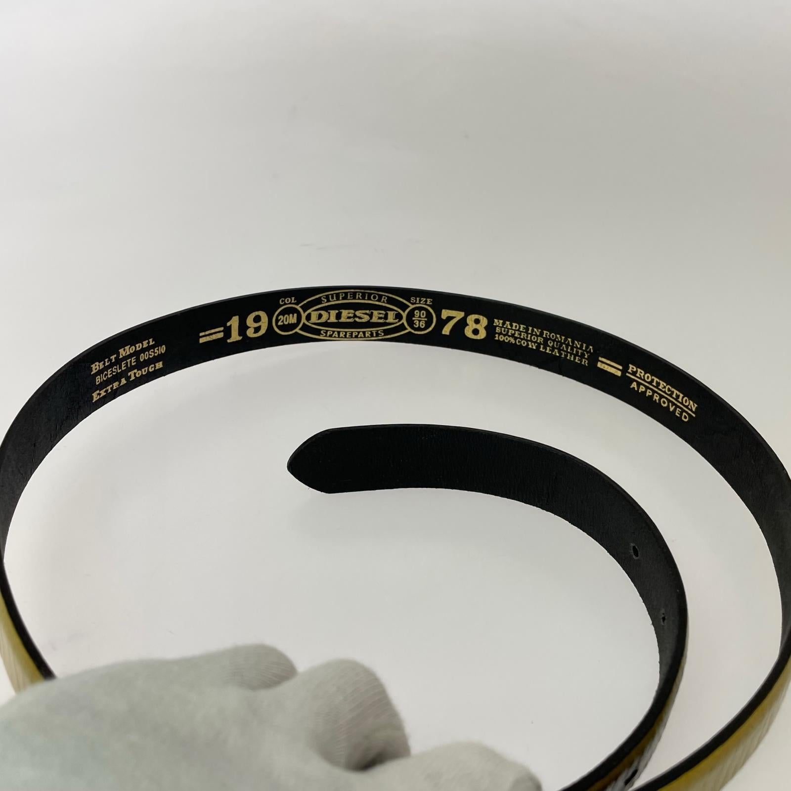 その他アクセサリー レザーベルト 黄 イエロー