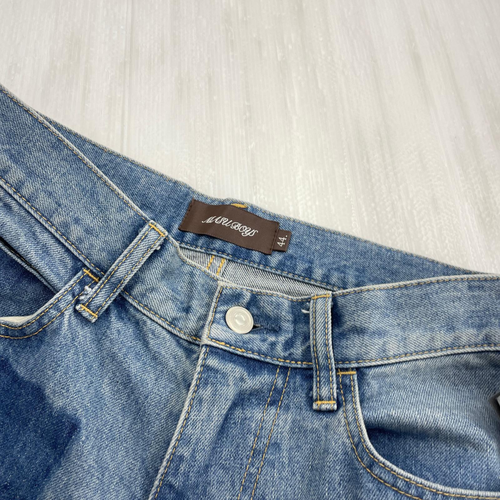 デニムパンツ BOYS EMBLEM BAGGY JEANS 44 インディゴ 44