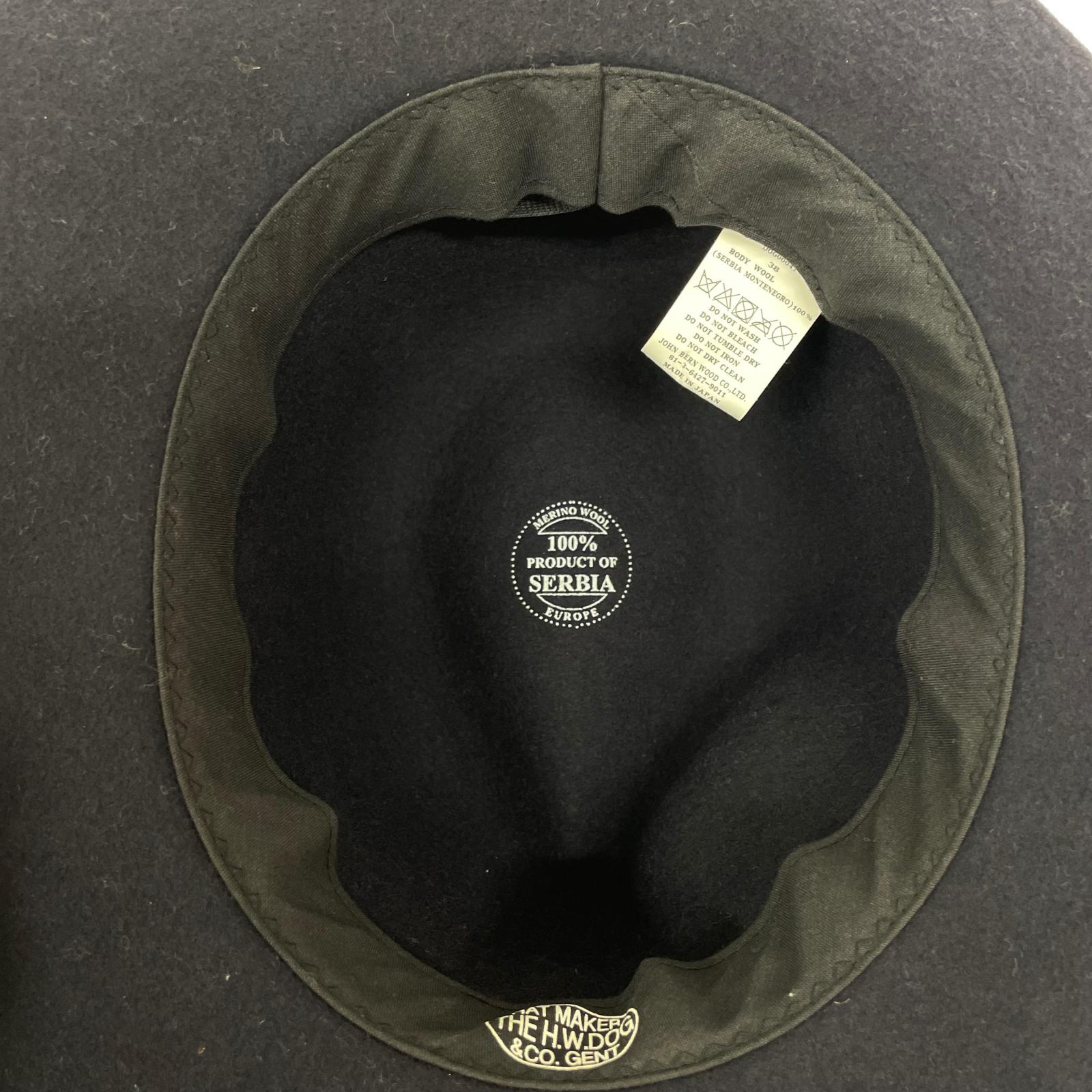 ハット THE H.W.DOG&CO. ウール 紺 38 ネイビー