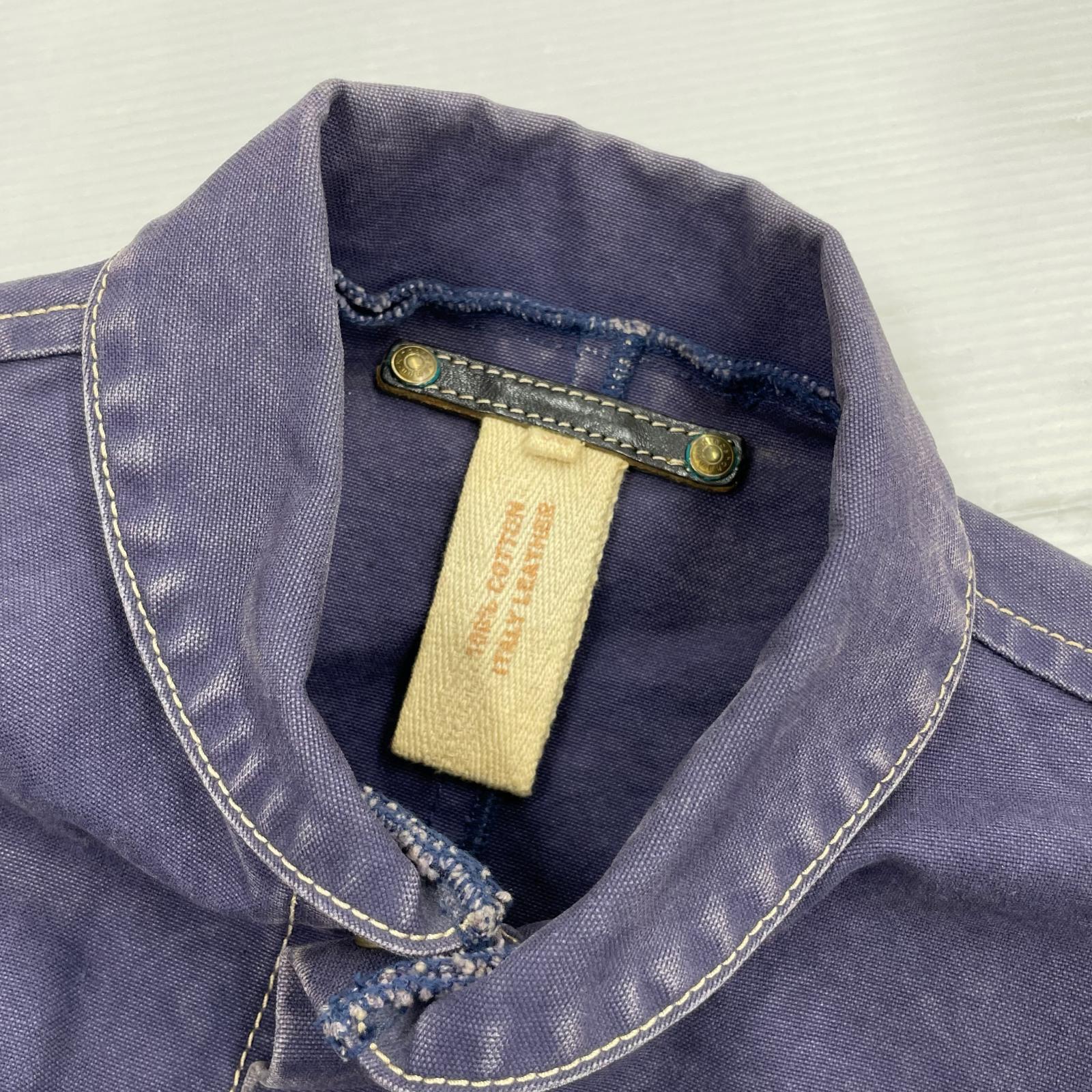 ジャケット レザーカバーオール NVY 36 ネイビー