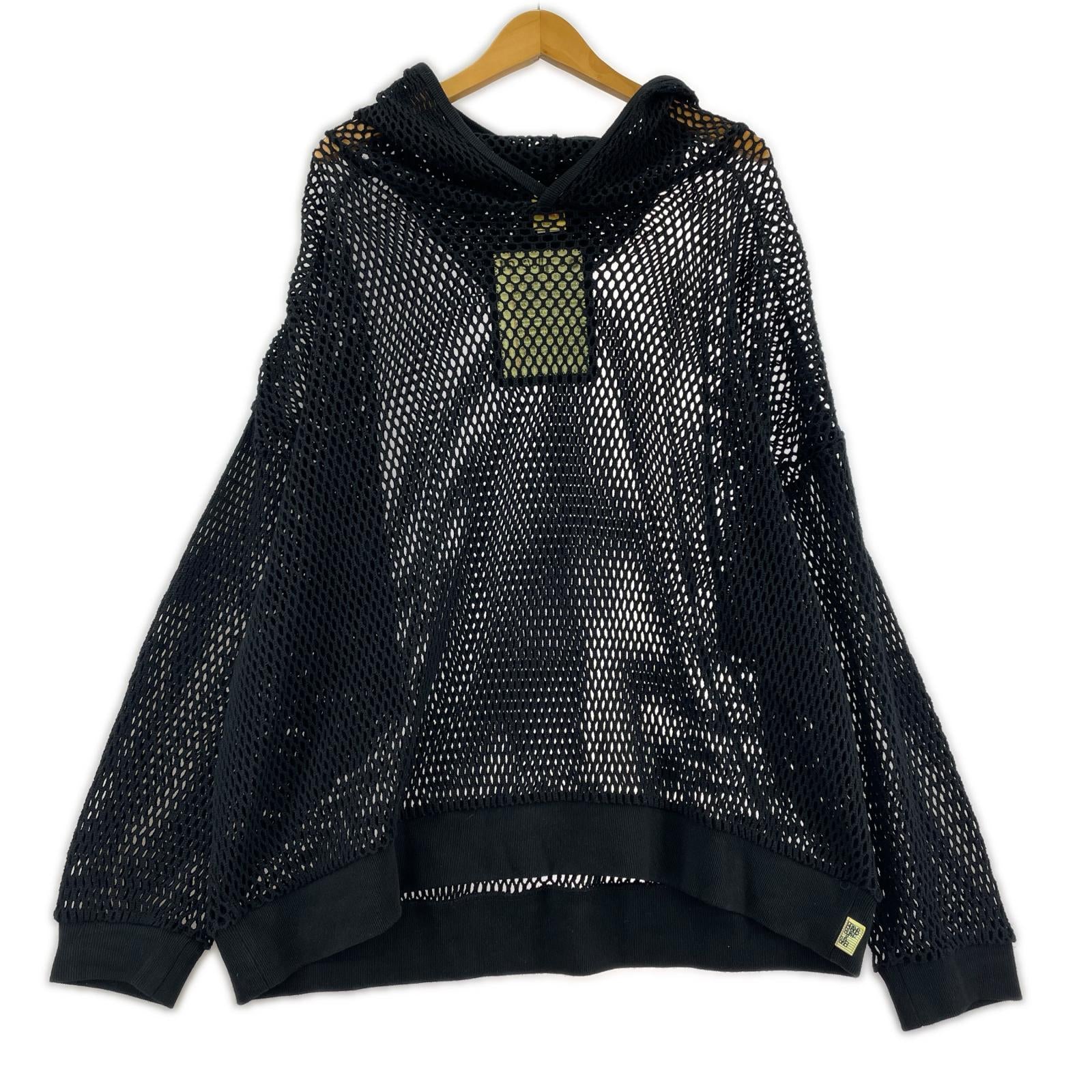 パーカー メッシュ 黒 (Ｌ) L ブラック
