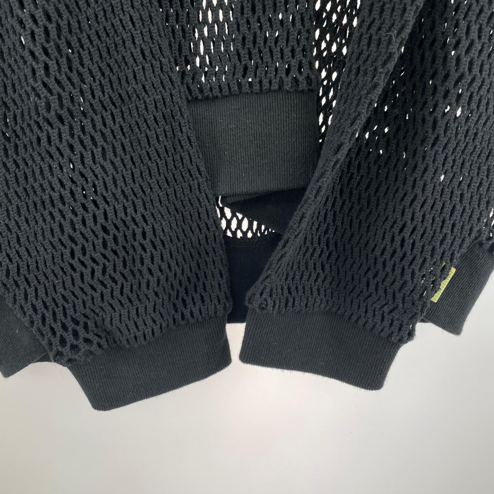 パーカー メッシュ 黒 (Ｌ) L ブラック