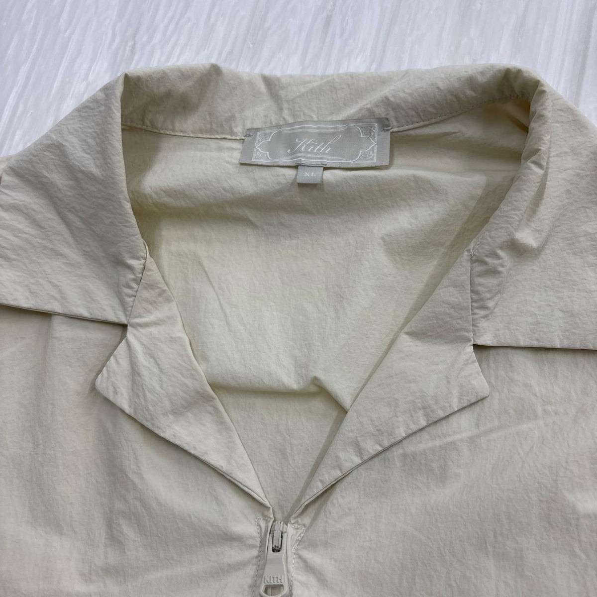 半袖シャツ ZIP UP S/S SHIRT WHITE SIZE:XL ホワイト