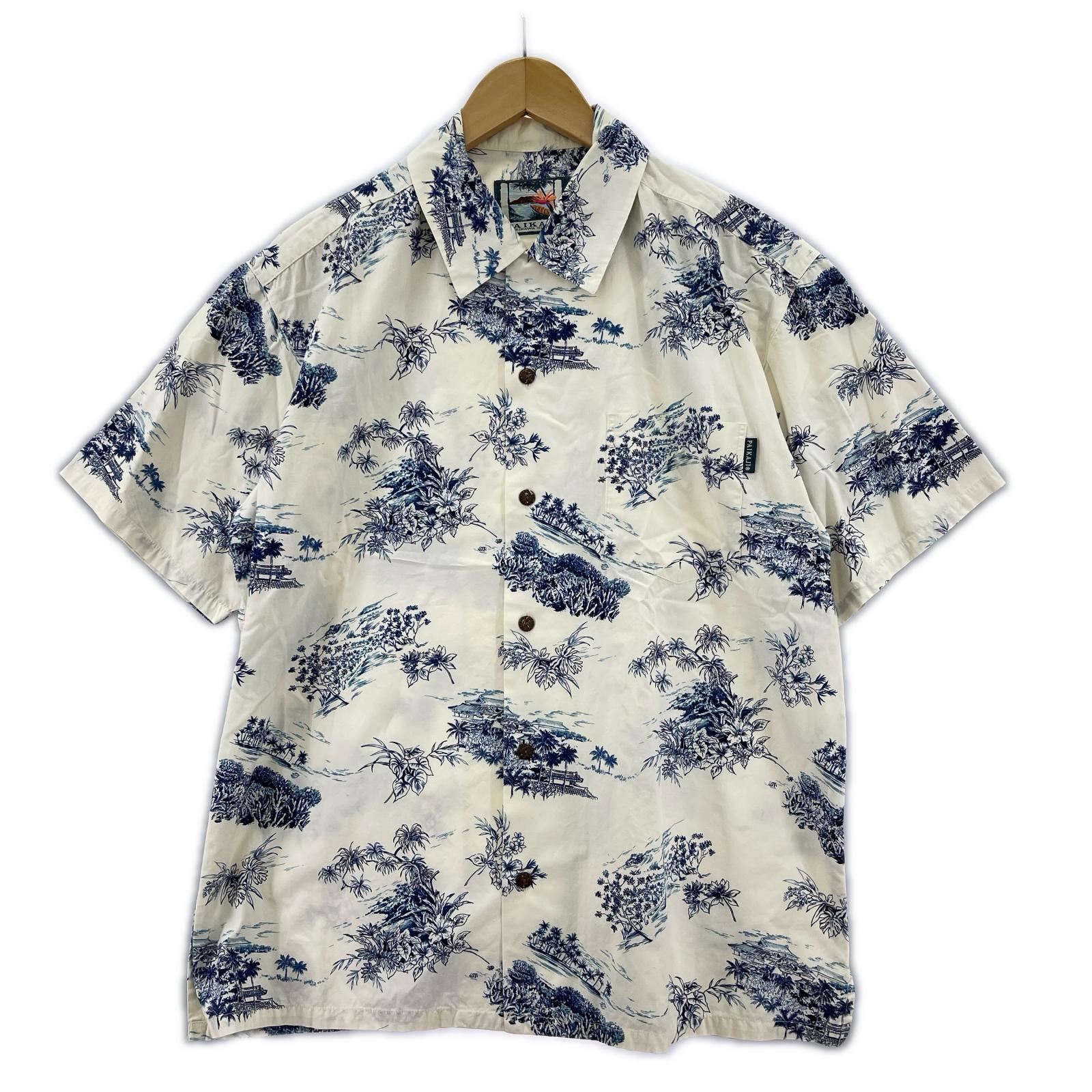 半袖シャツ PAIKAJI Cotton Aloha Shirt L WHT L ホワイト