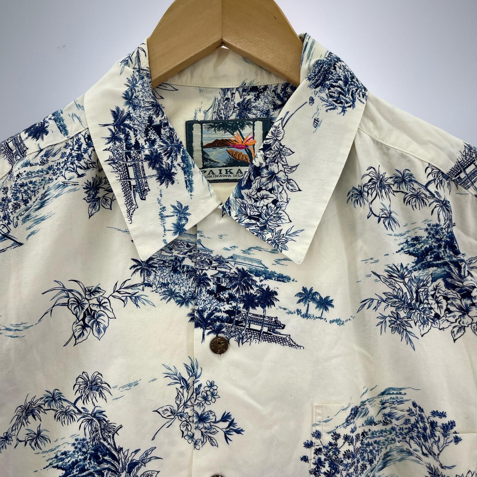 半袖シャツ PAIKAJI Cotton Aloha Shirt L WHT L ホワイト