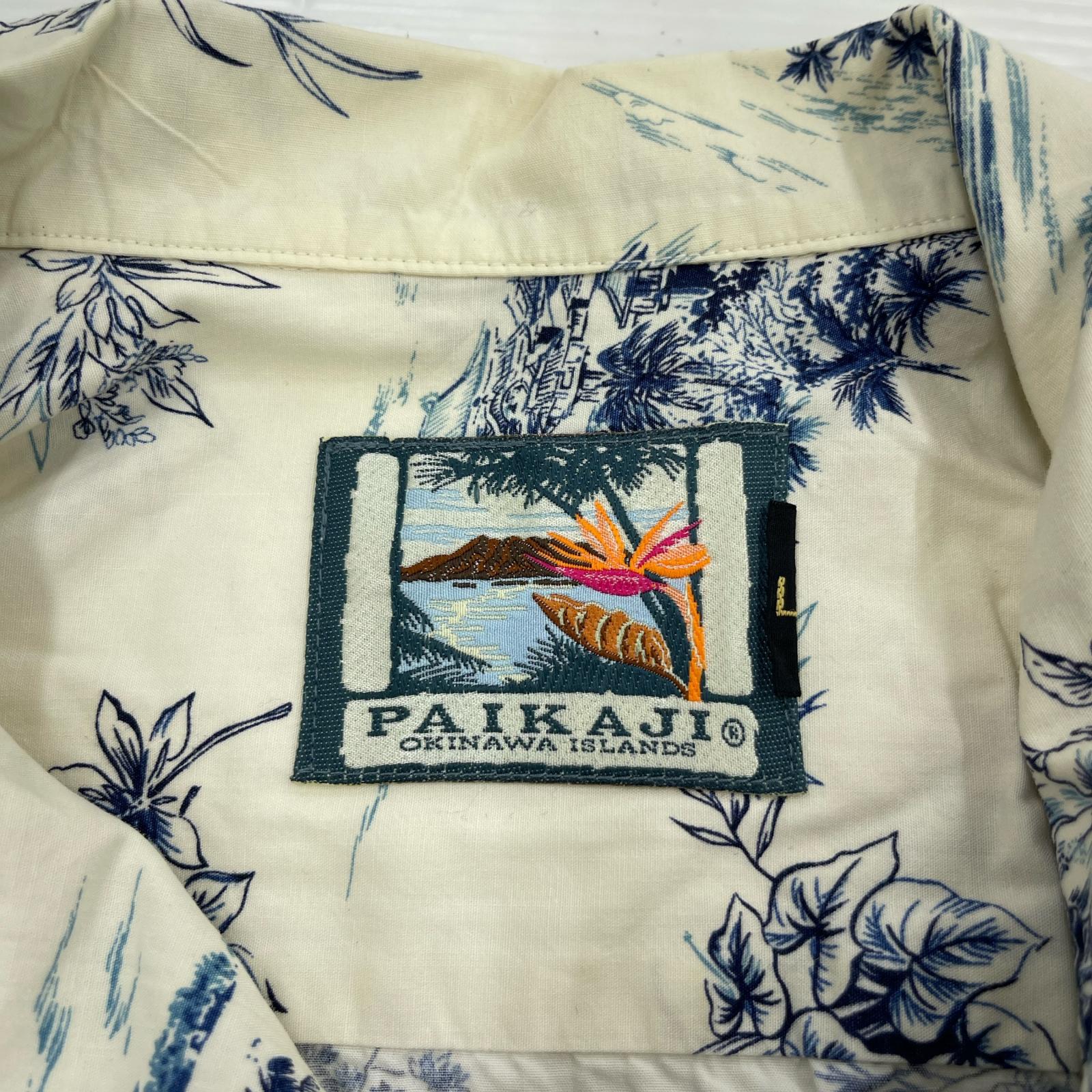 半袖シャツ PAIKAJI Cotton Aloha Shirt L WHT L ホワイト