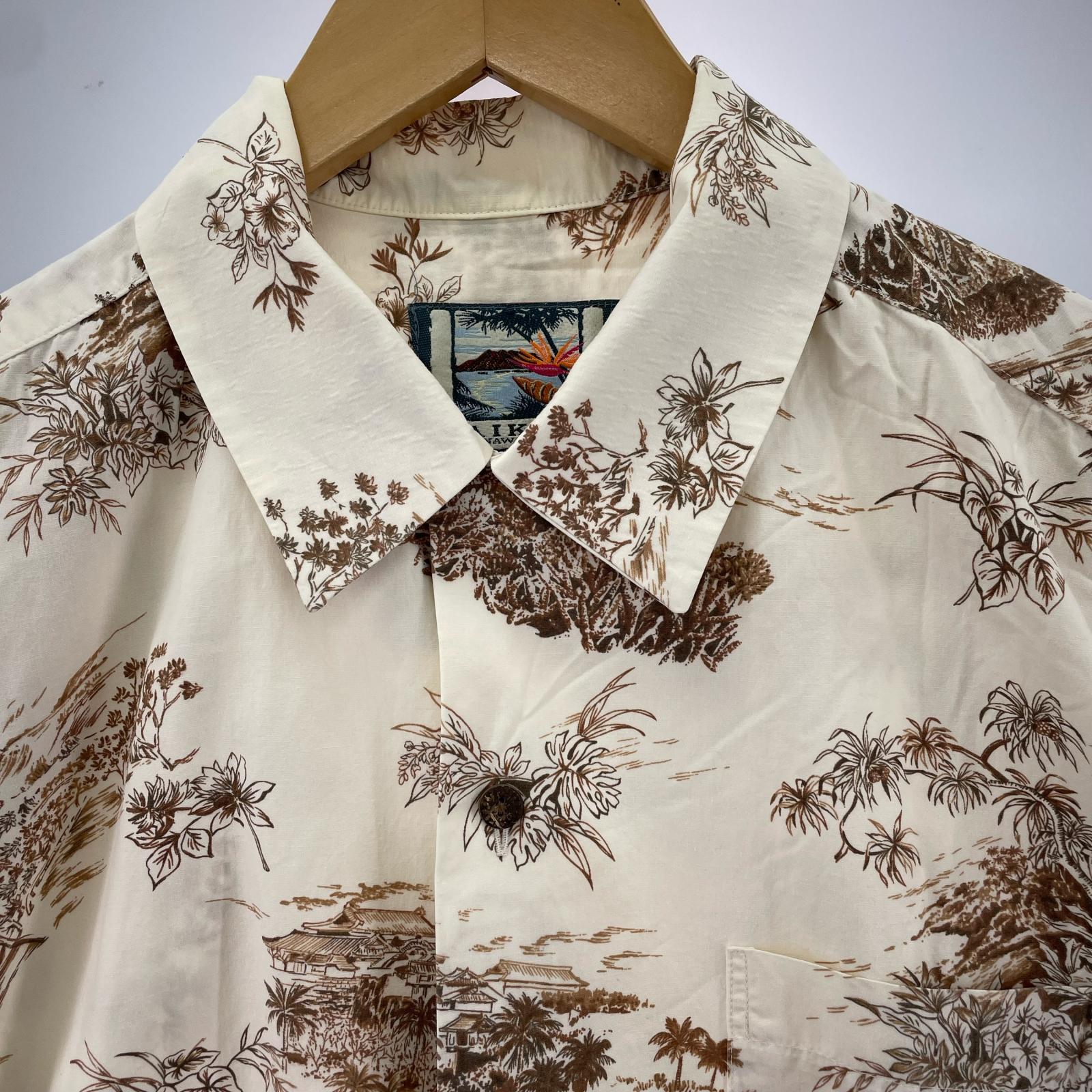 半袖シャツ PAIKAJI Cotton Aloha Shirt L WHT L ベージュ