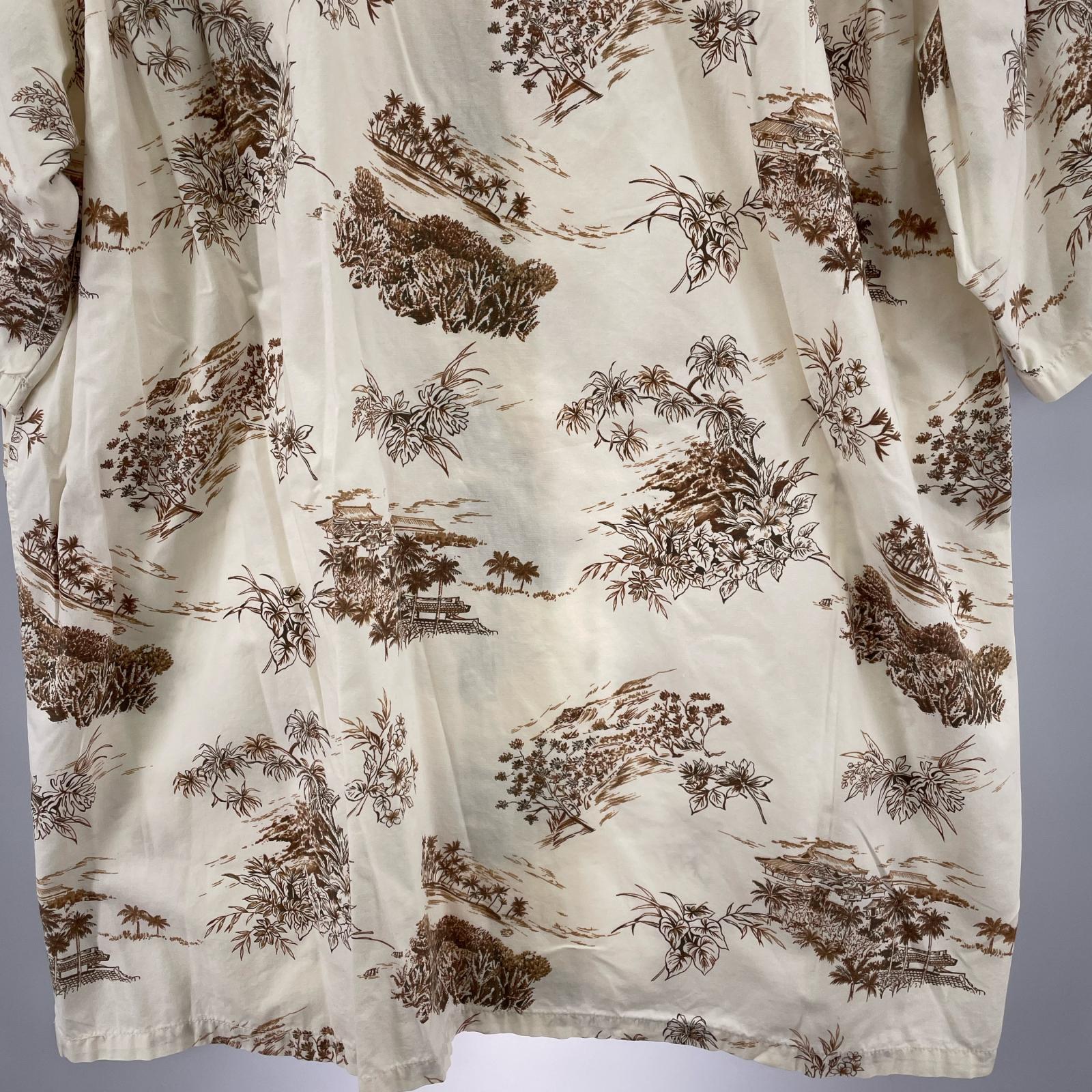 半袖シャツ PAIKAJI Cotton Aloha Shirt L WHT L ベージュ