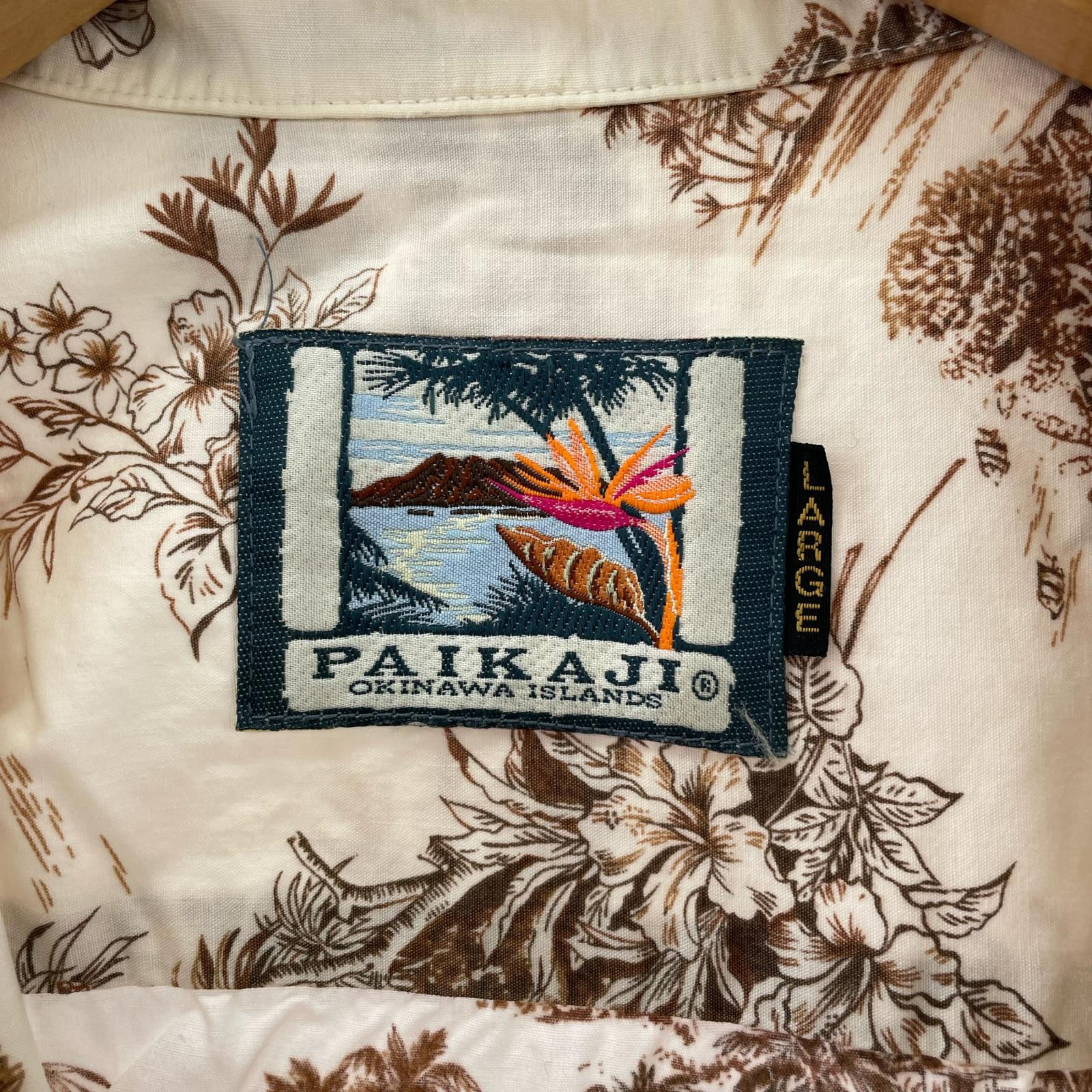 半袖シャツ PAIKAJI Cotton Aloha Shirt L WHT L ベージュ