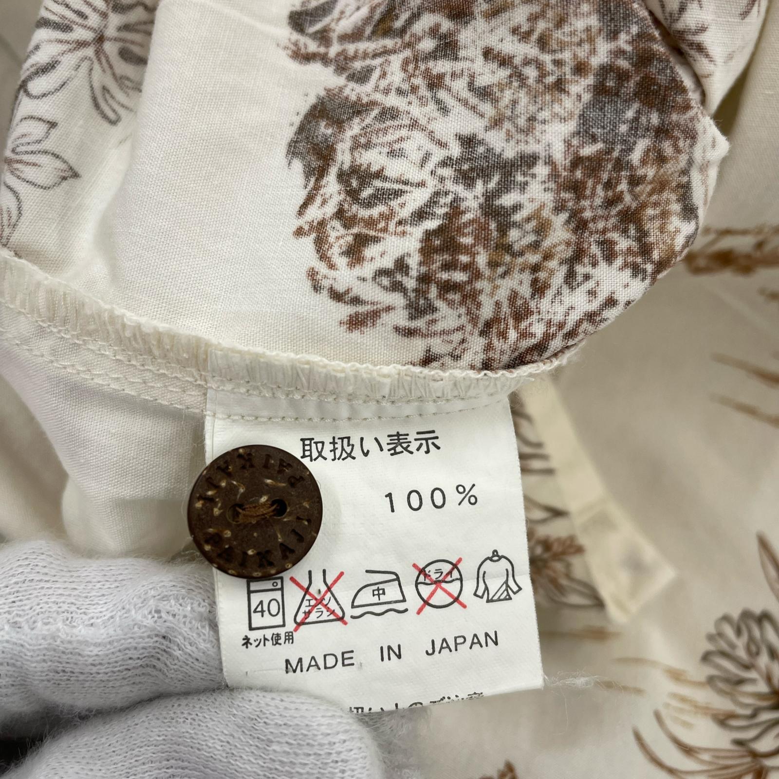 半袖シャツ PAIKAJI Cotton Aloha Shirt L WHT L ベージュ