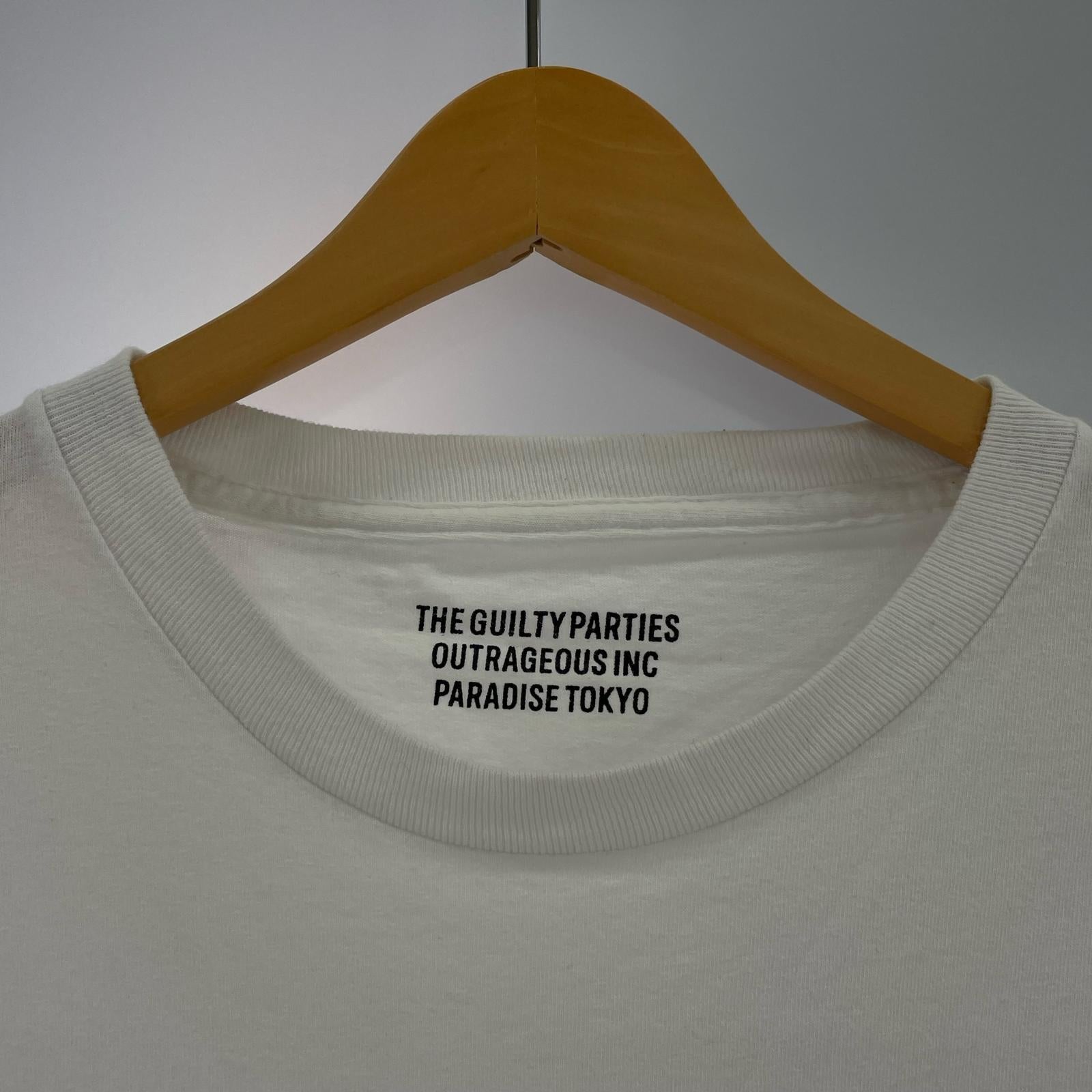 長袖Ｔシャツ 袖プリント L/Sカットソー ホワイト ホワイト