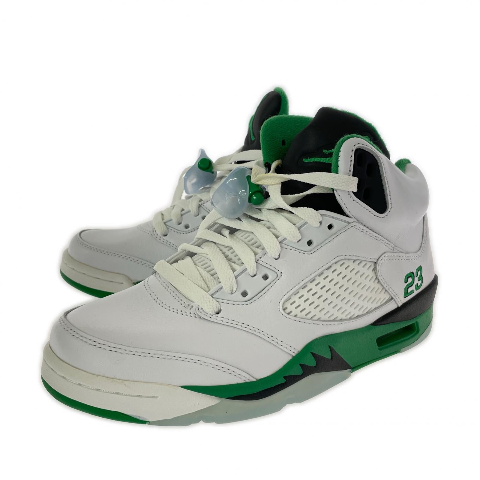 スニーカー WOMEN'S AIR JODAN 5 LUCKY GREEN 25.5cm 25.5cm (US7 1/2 UK7 EU41) ホワイト