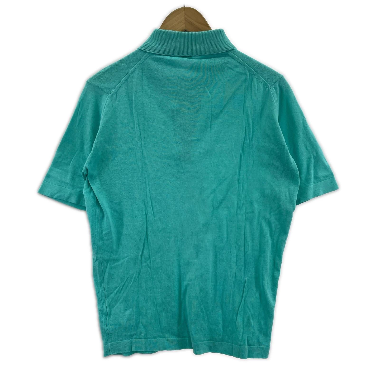 ポロシャツ 英国製 S/S ポロシャツ BLU S ブルー
