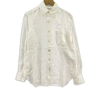 長袖シャツ individualized shirts Woven linen/cotton ホワイト
